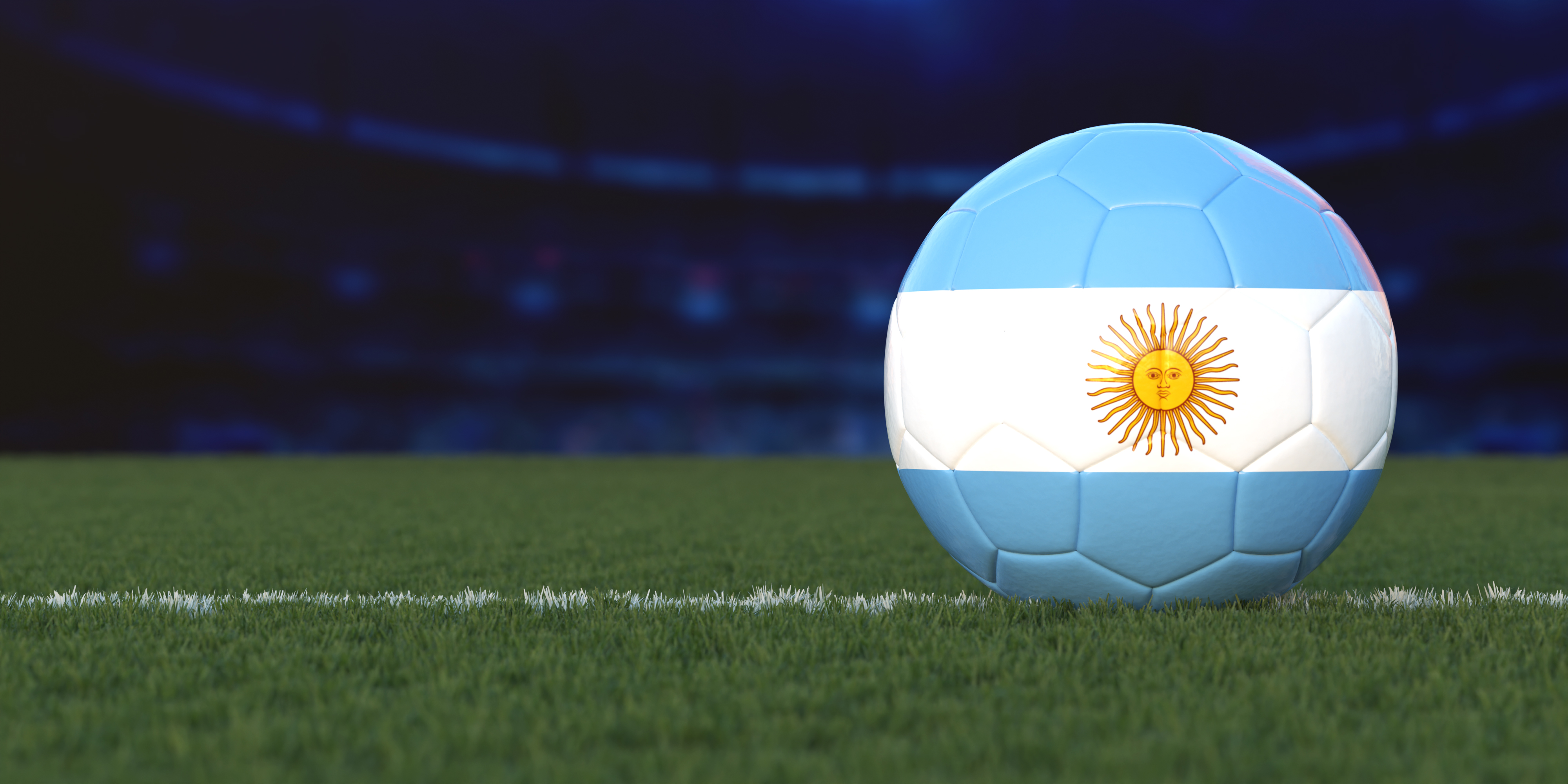 Flag of Argentina On Soccer Ball