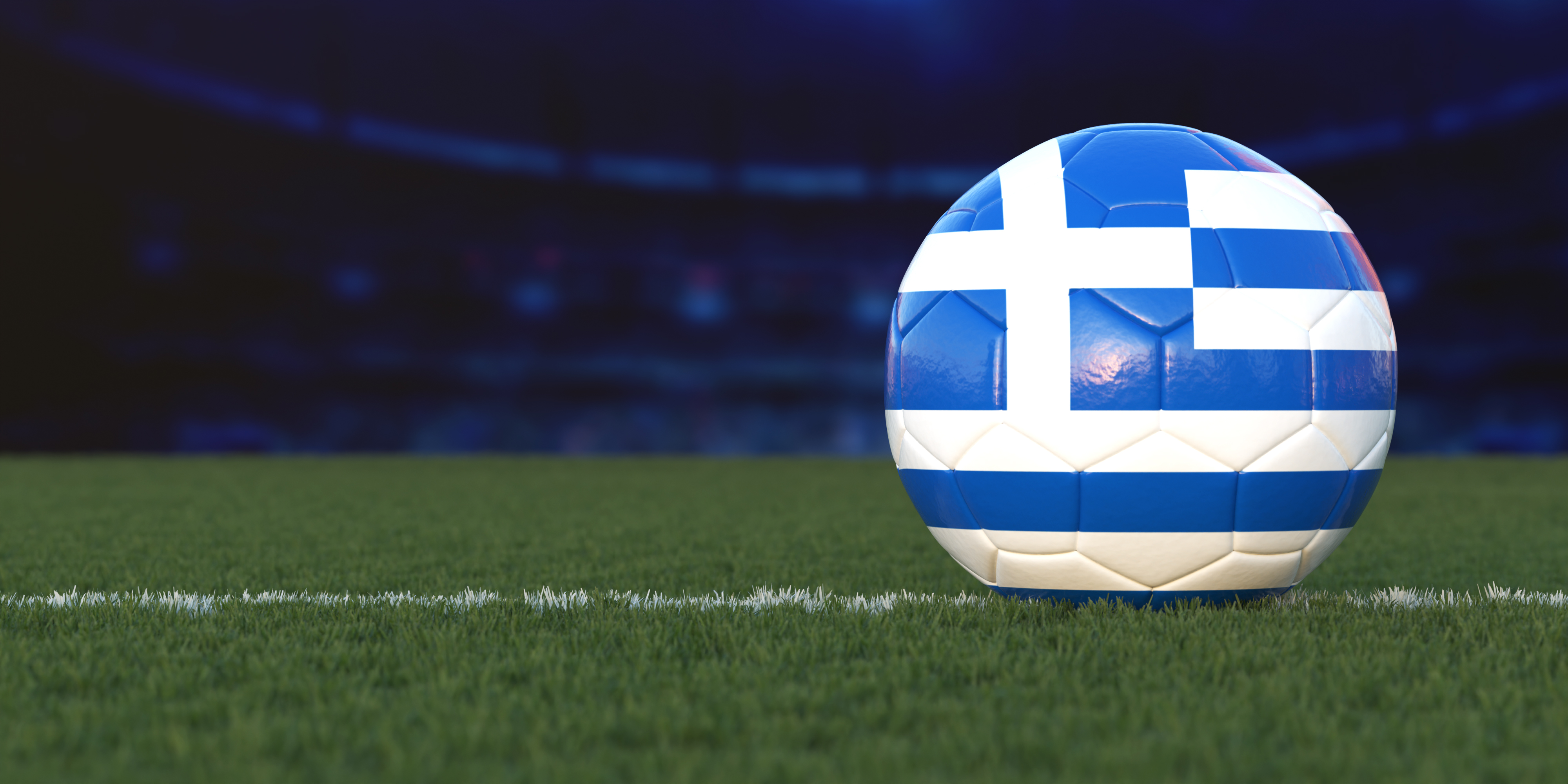 Flag of Greece On Soccer Ball
