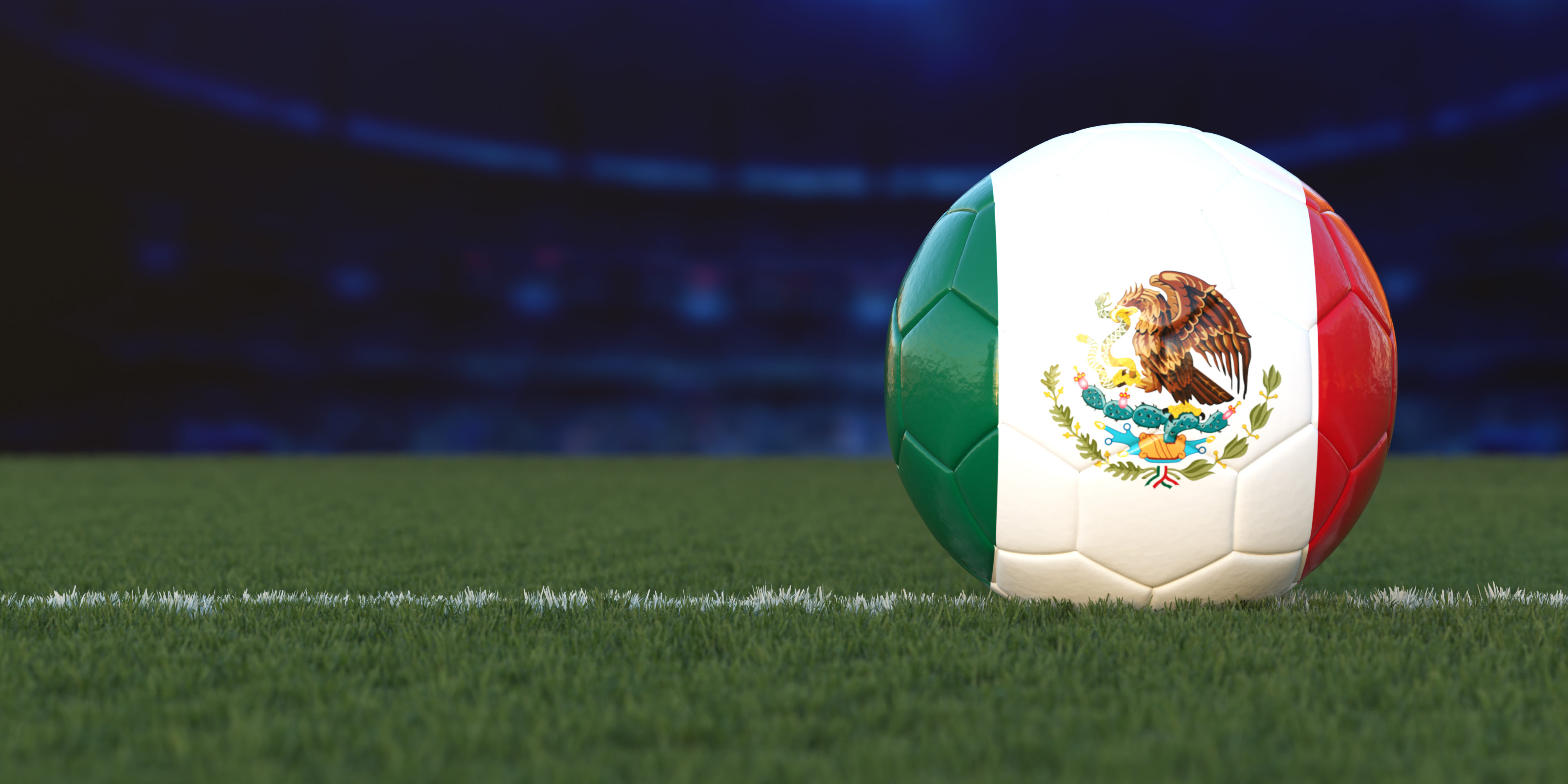 Flag of Mexico On Soccer Ball