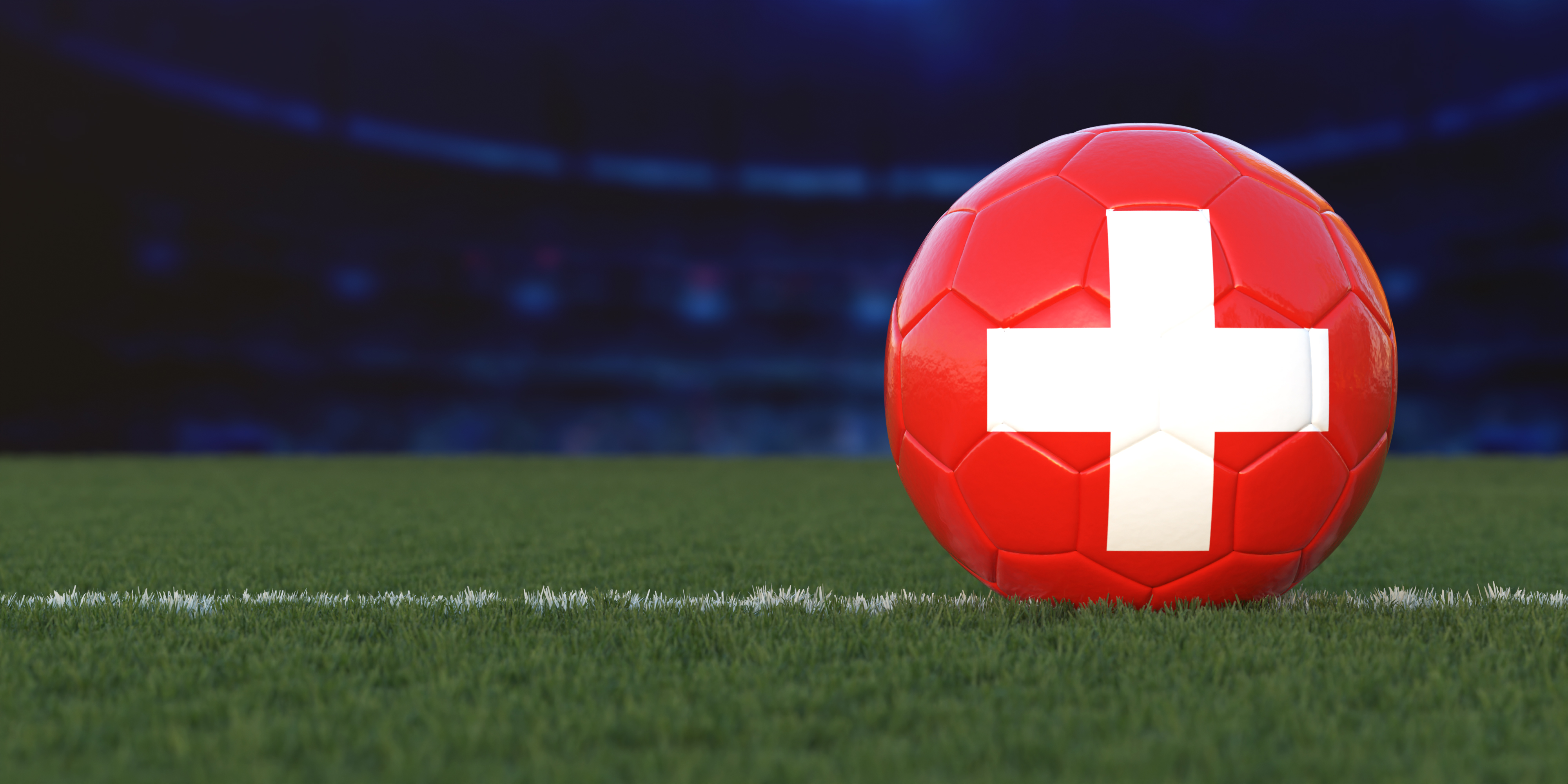 Flag of Switzerland On Soccer Ball
