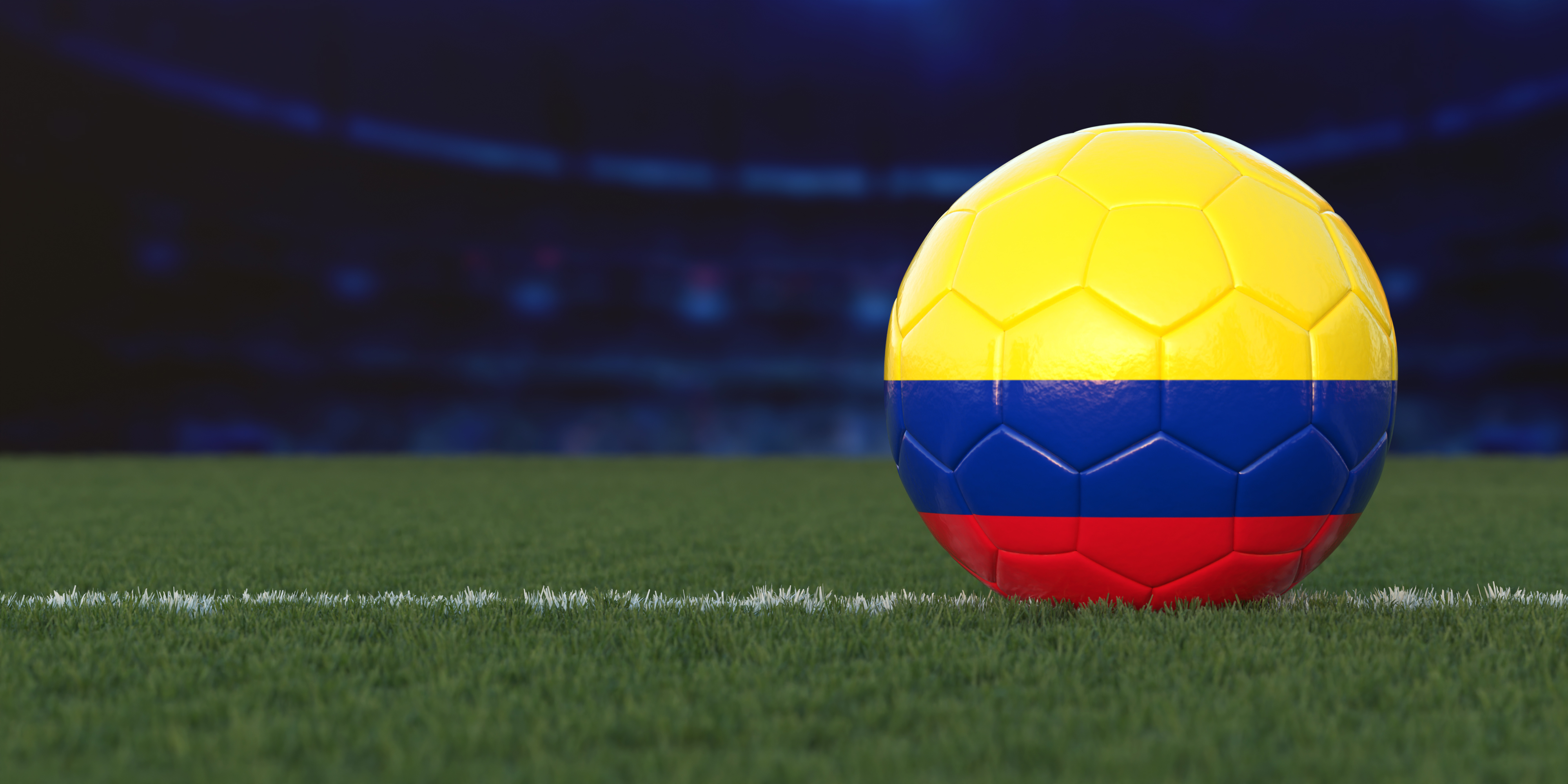 Flag of Colombia On Soccer Ball