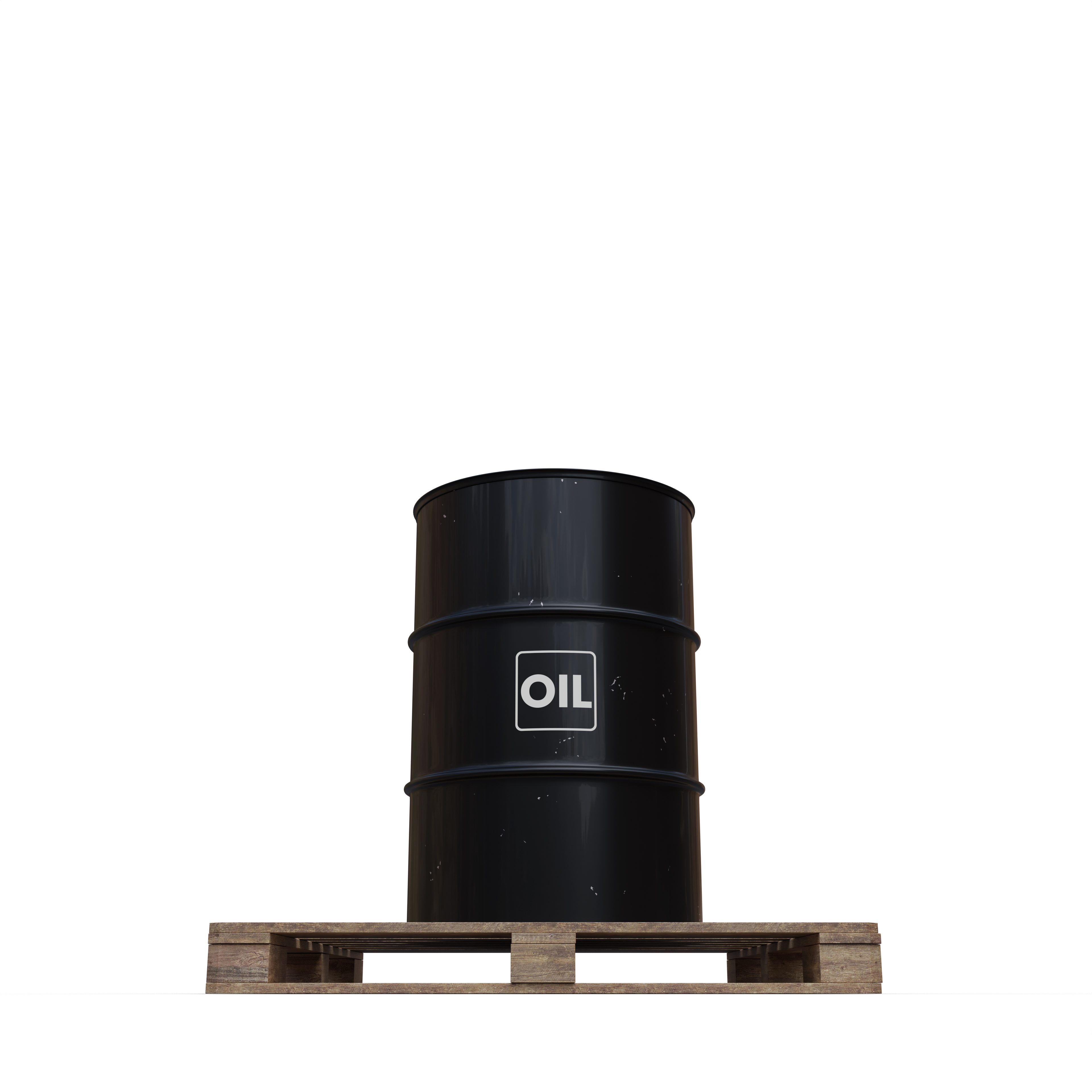 Black Oil Barrels Or Chemical Drums Stacked up With White Background-12