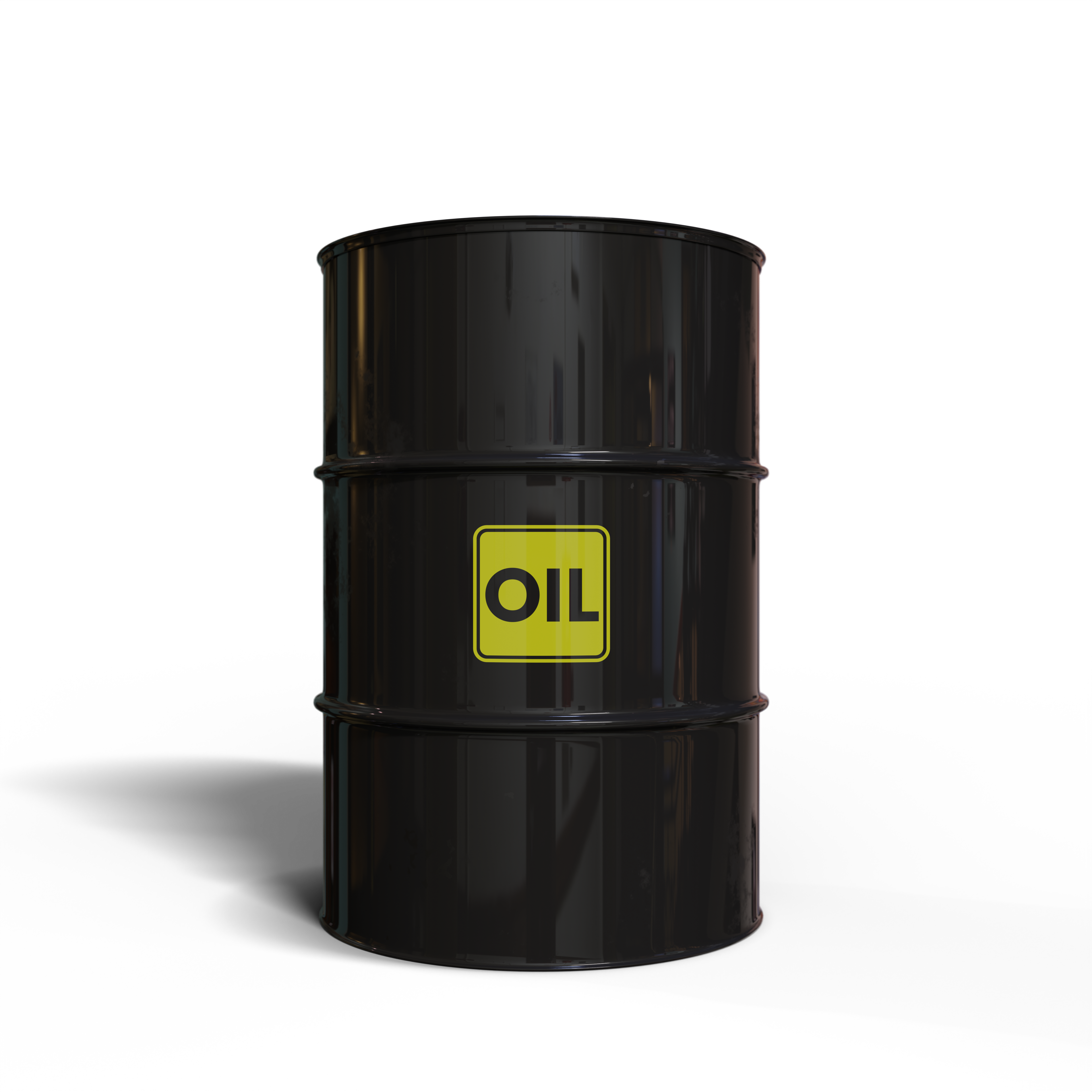 Black Oil Barrel With Transparent Background