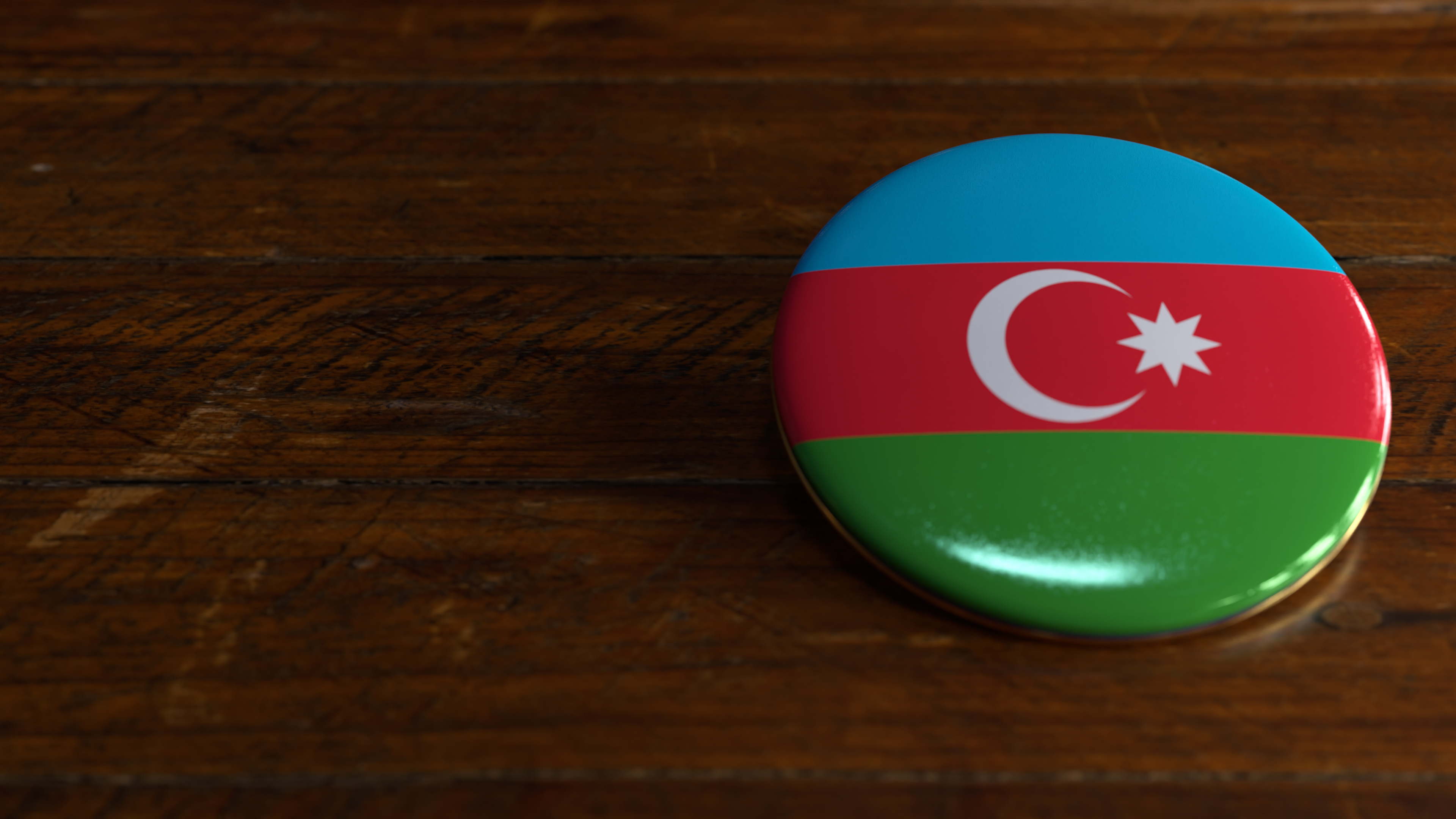 Azerbaijan Flag-Themed Voting Badge