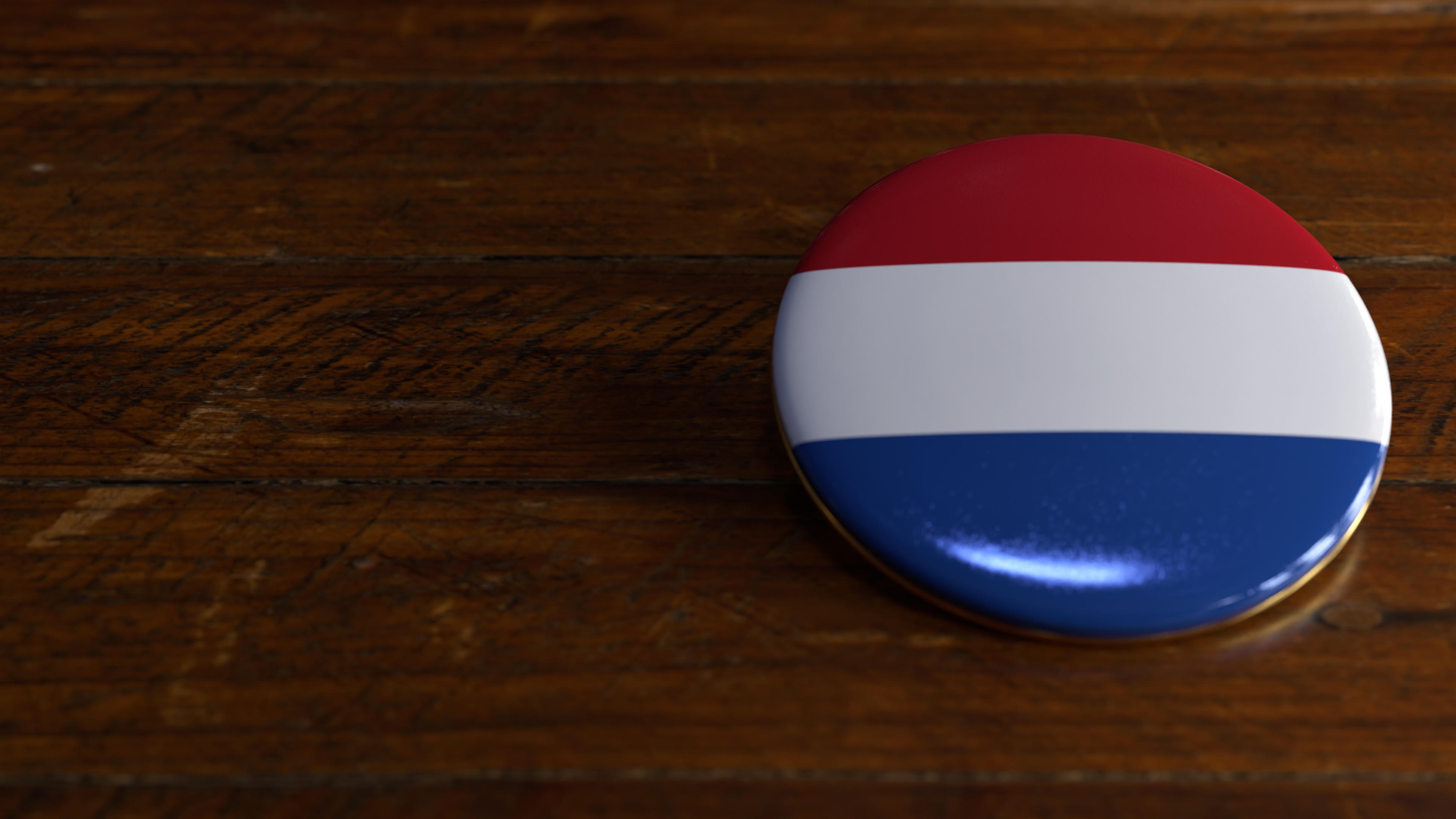 Netherlands Flag-Themed Voting Badge