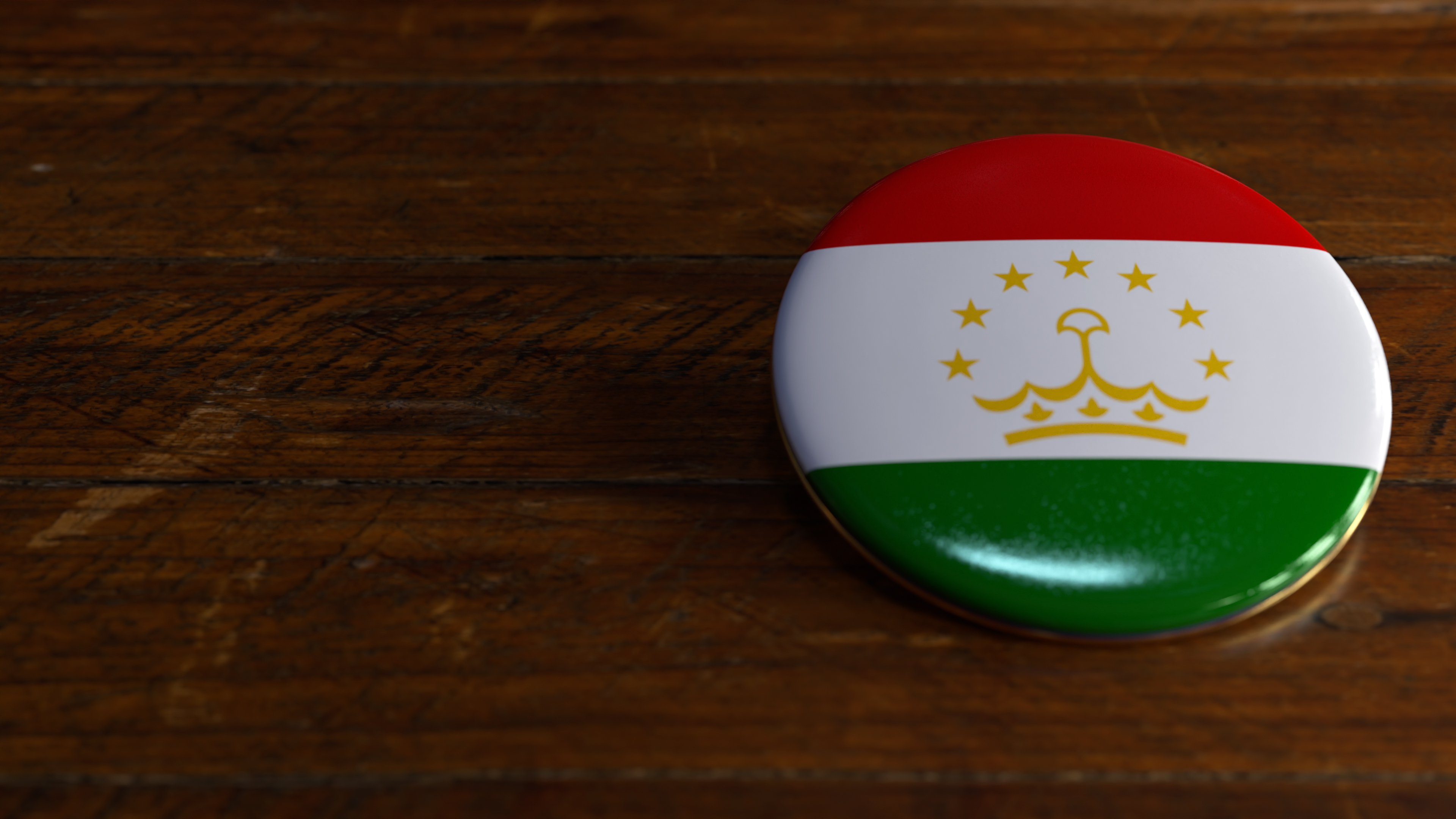 Tajikistan Flag-Themed Voting Badge