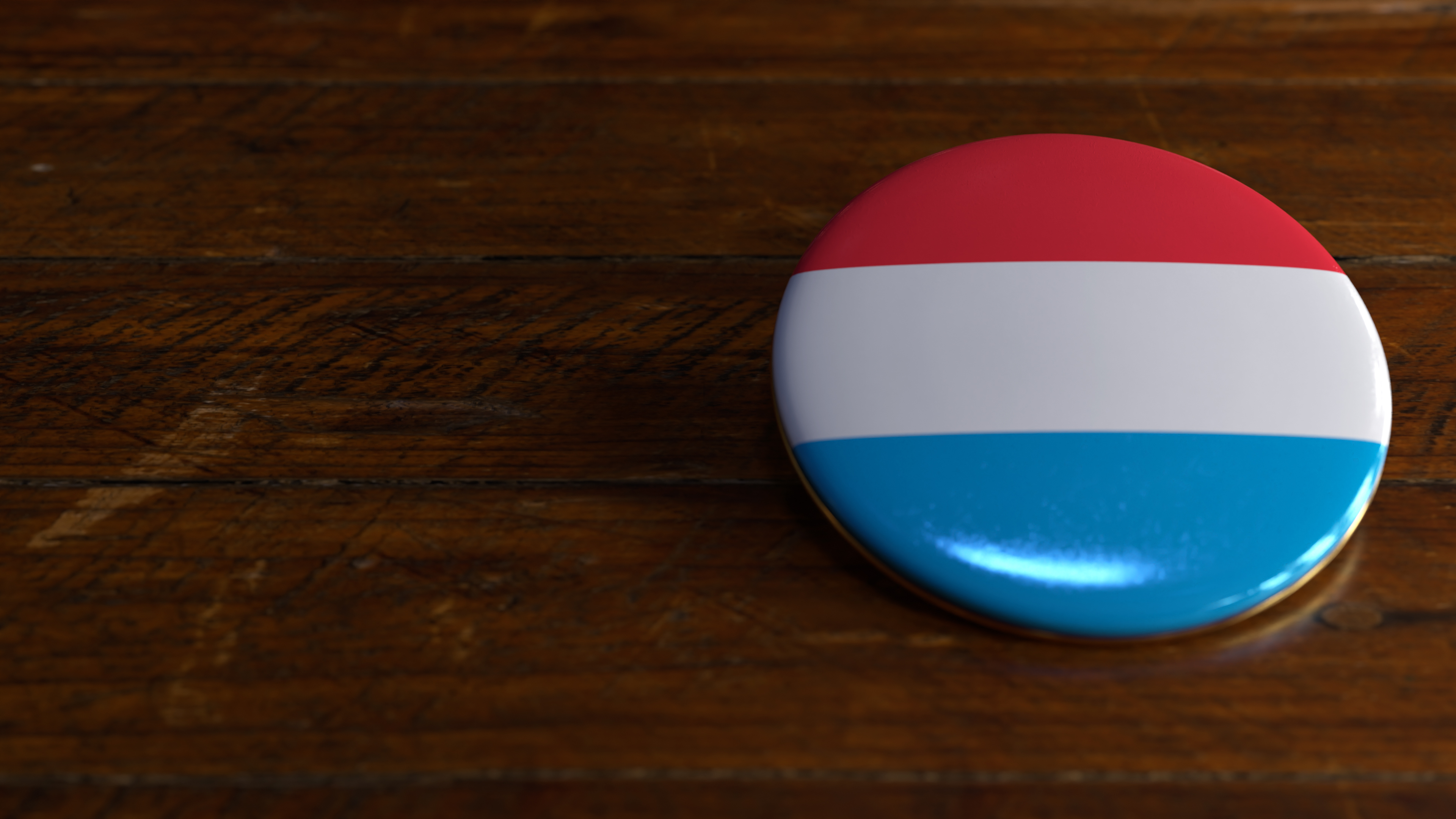 Luxembourg Flag-Themed Voting Badge