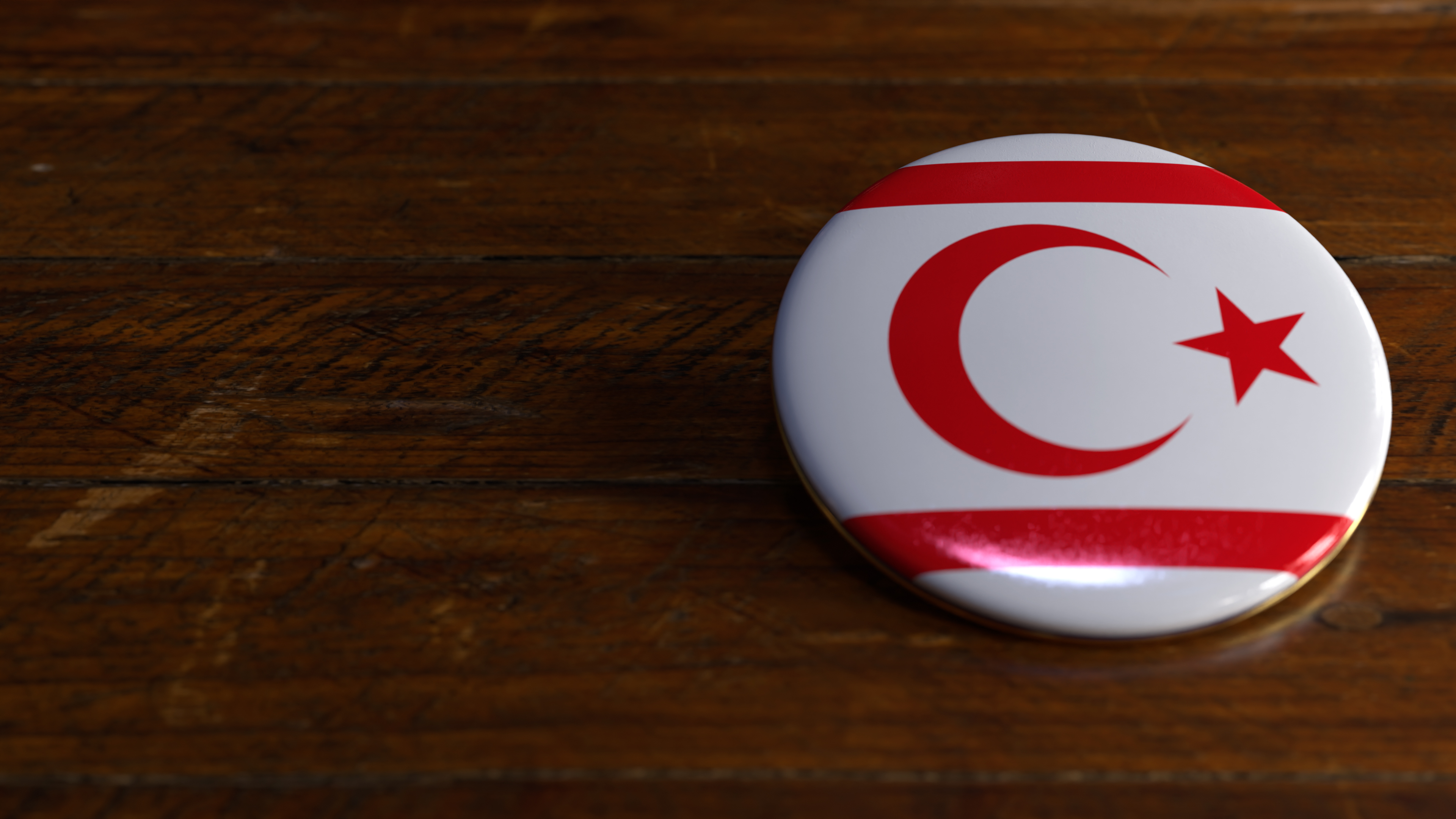 Northern Cyprus Flag-Themed Voting Badge
