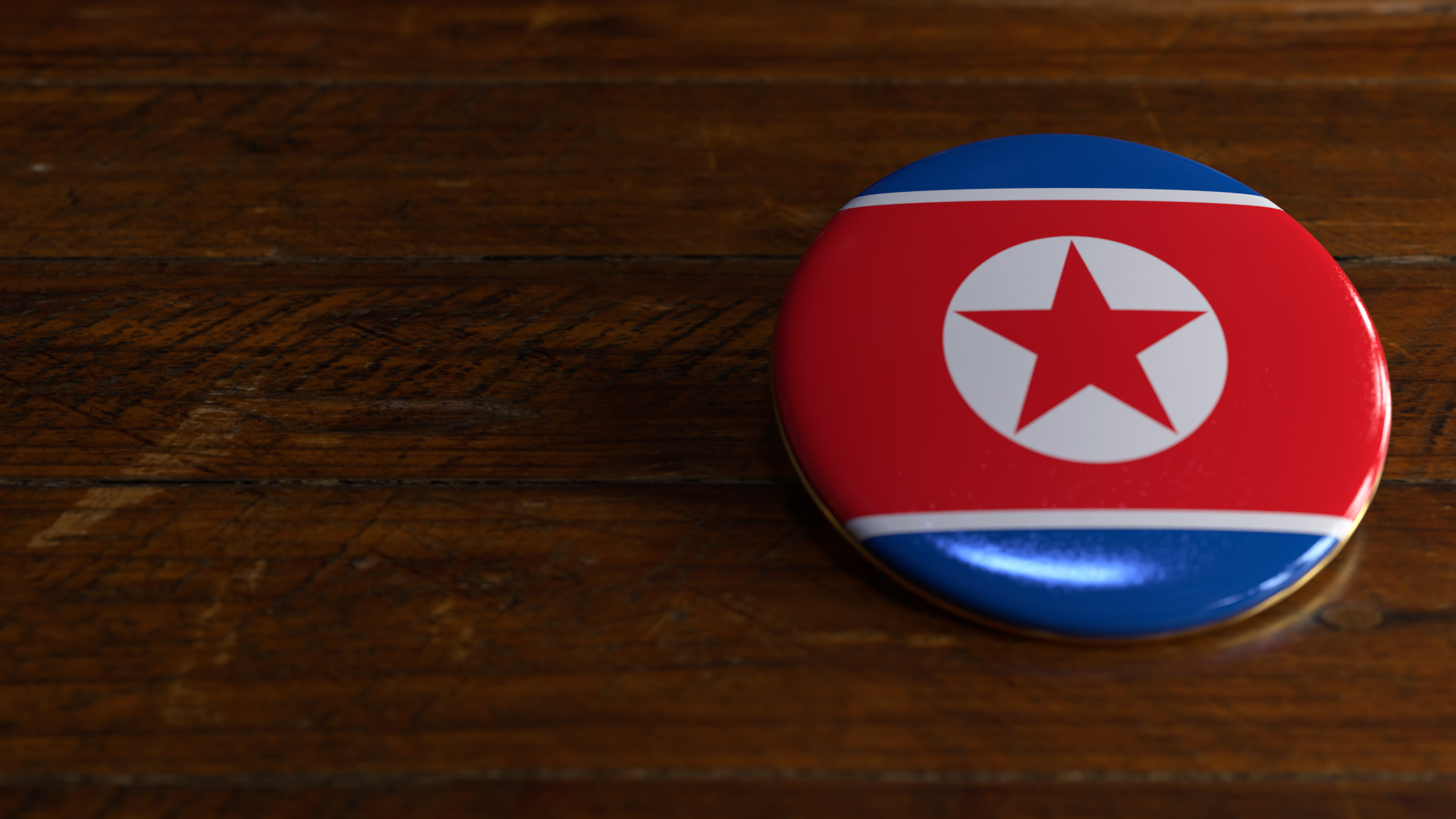 North Korea Flag-Themed Voting Badge