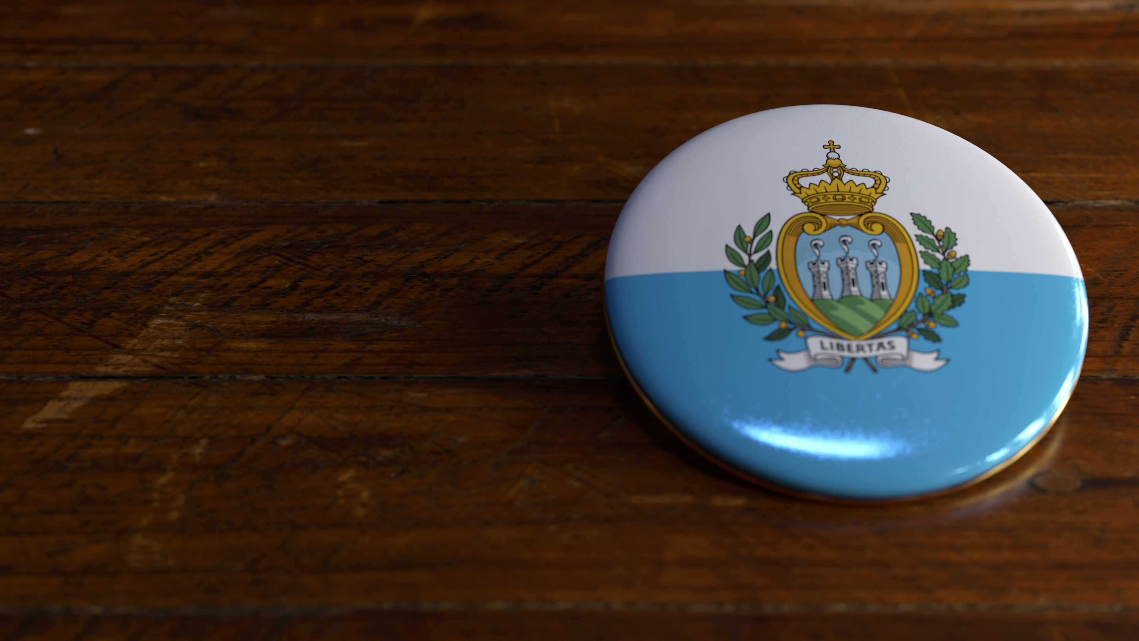 San-Marino Flag-Themed Voting Badge
