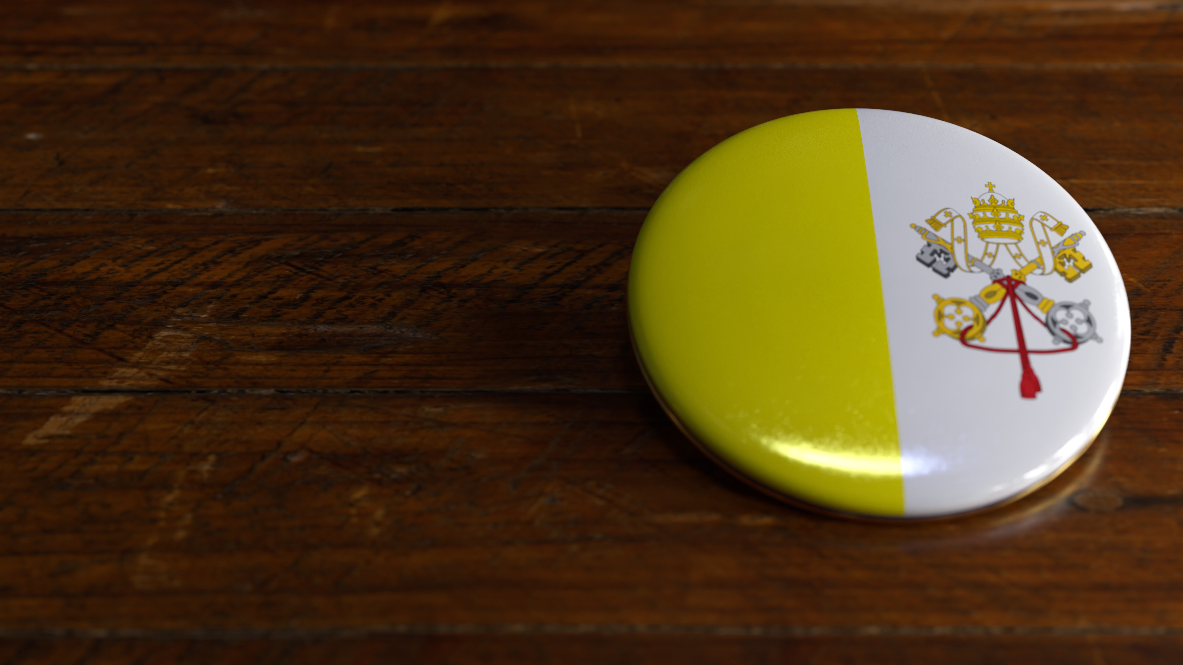 Vatican City Flag-Themed Voting Badge