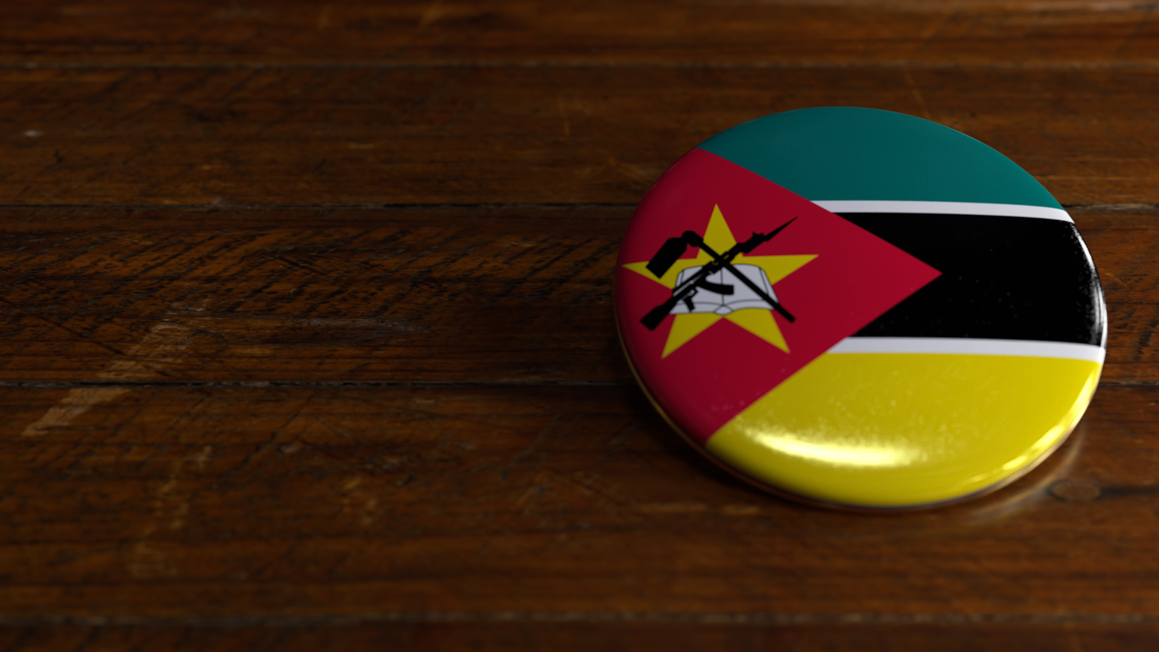 Mozambique Flag-Themed Voting Badge