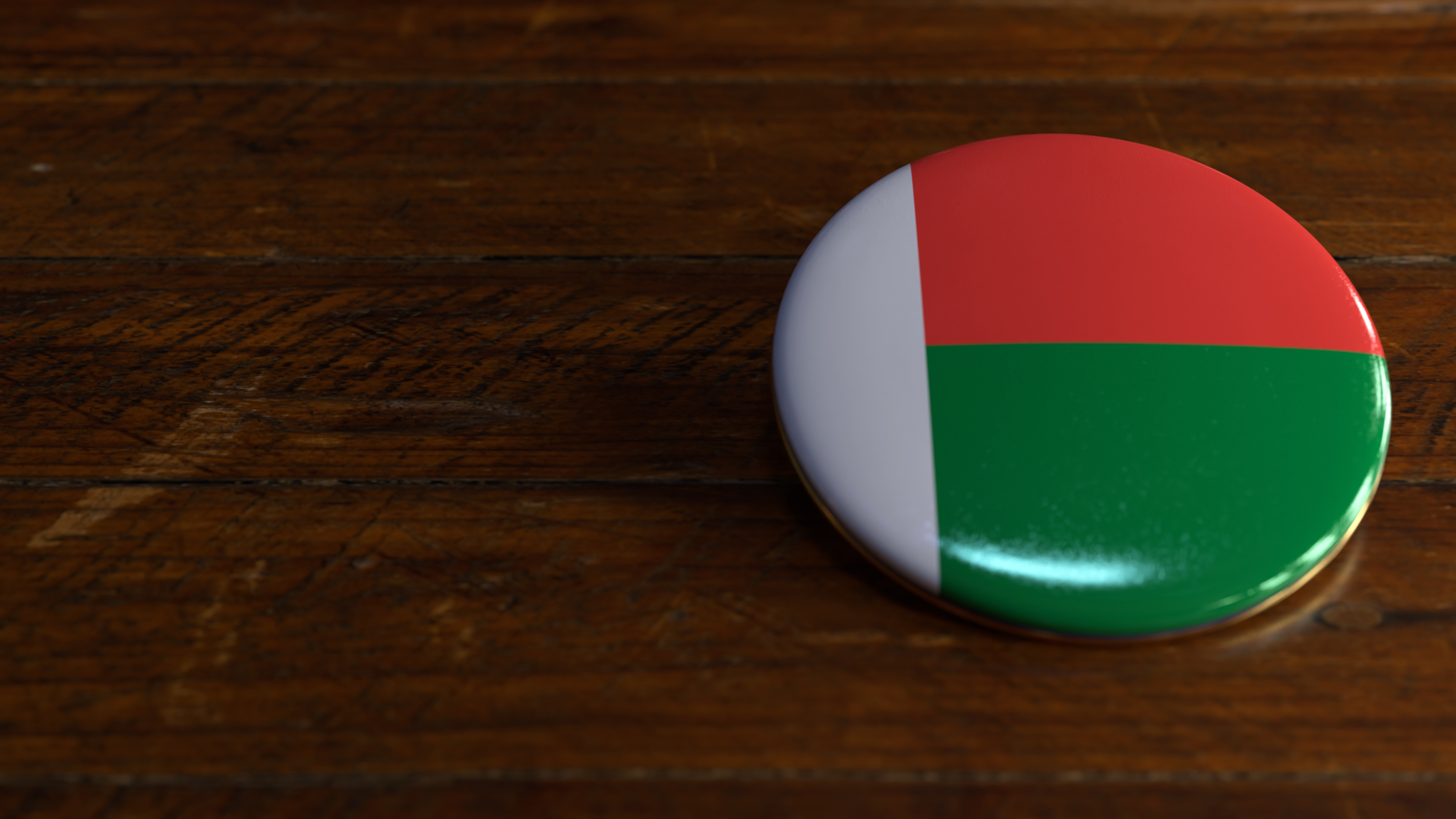Madagascar Flag-Themed Voting Badge