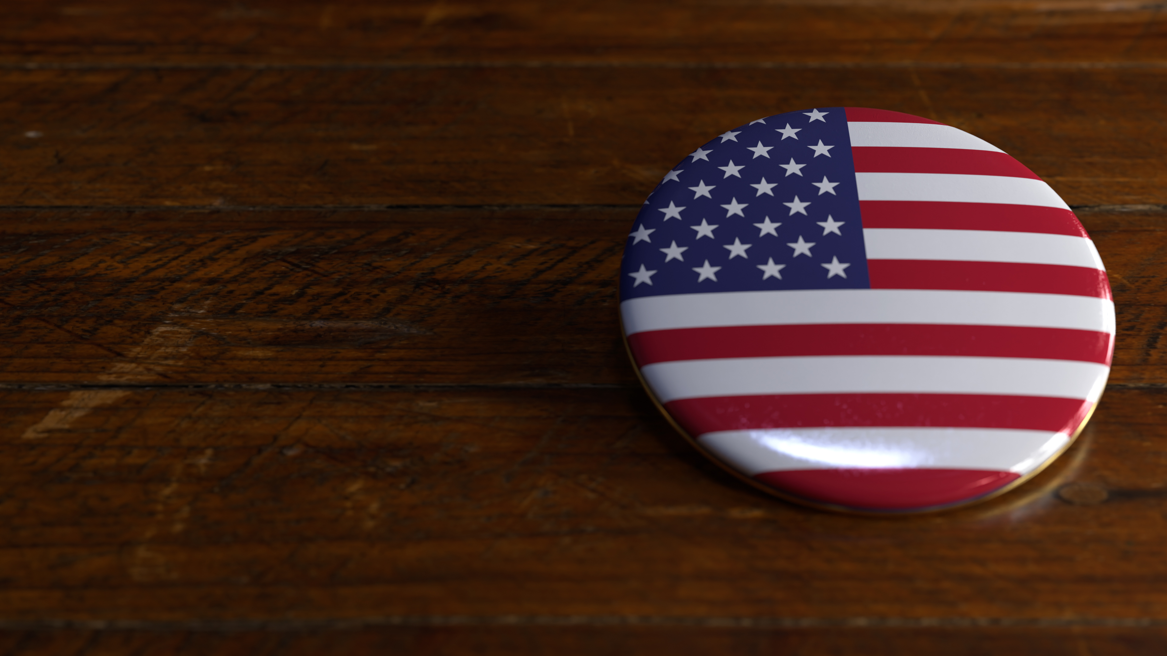 USA Flag-Themed Voting Badge