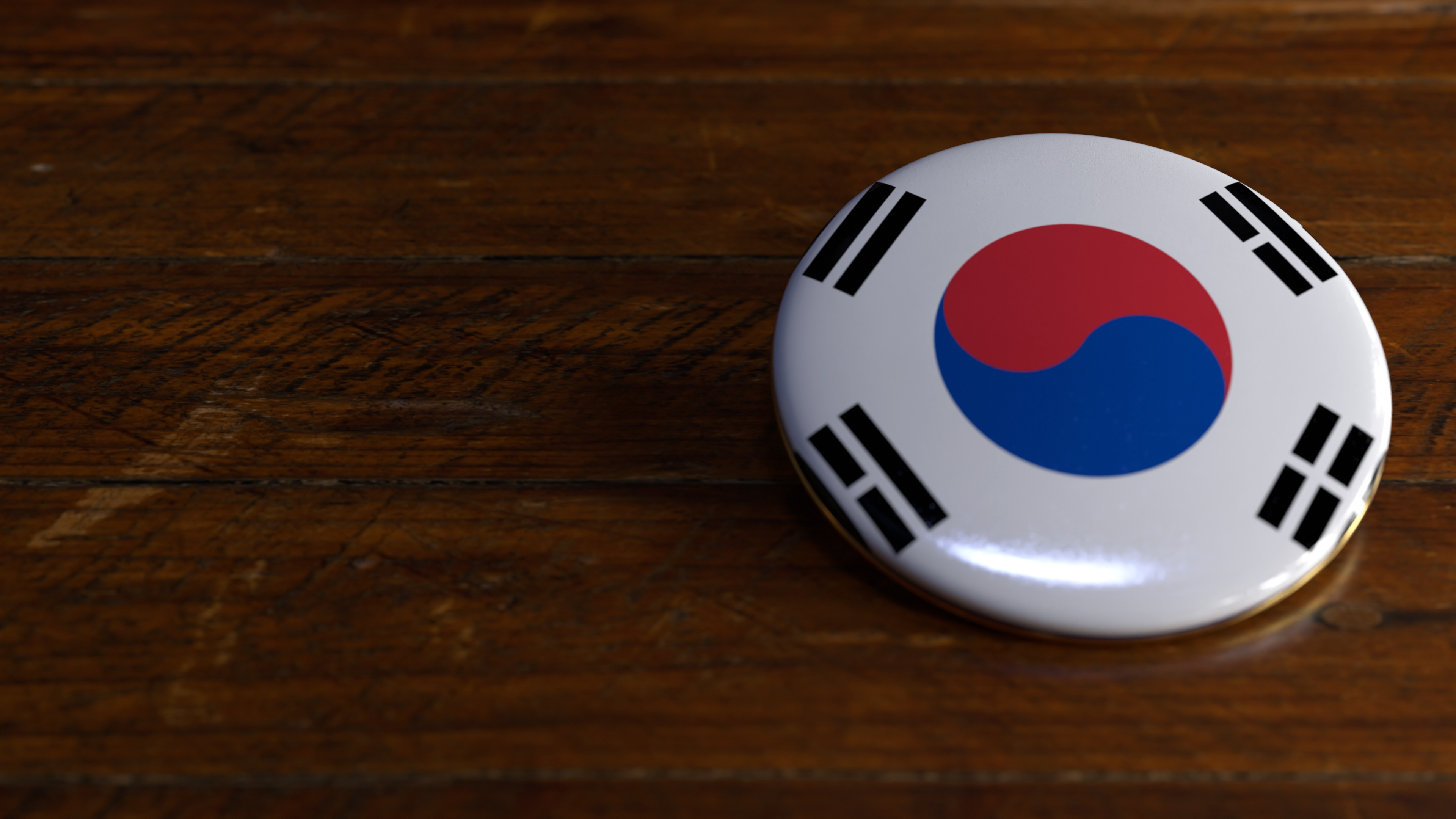 South Korea Flag-Themed Voting Badge