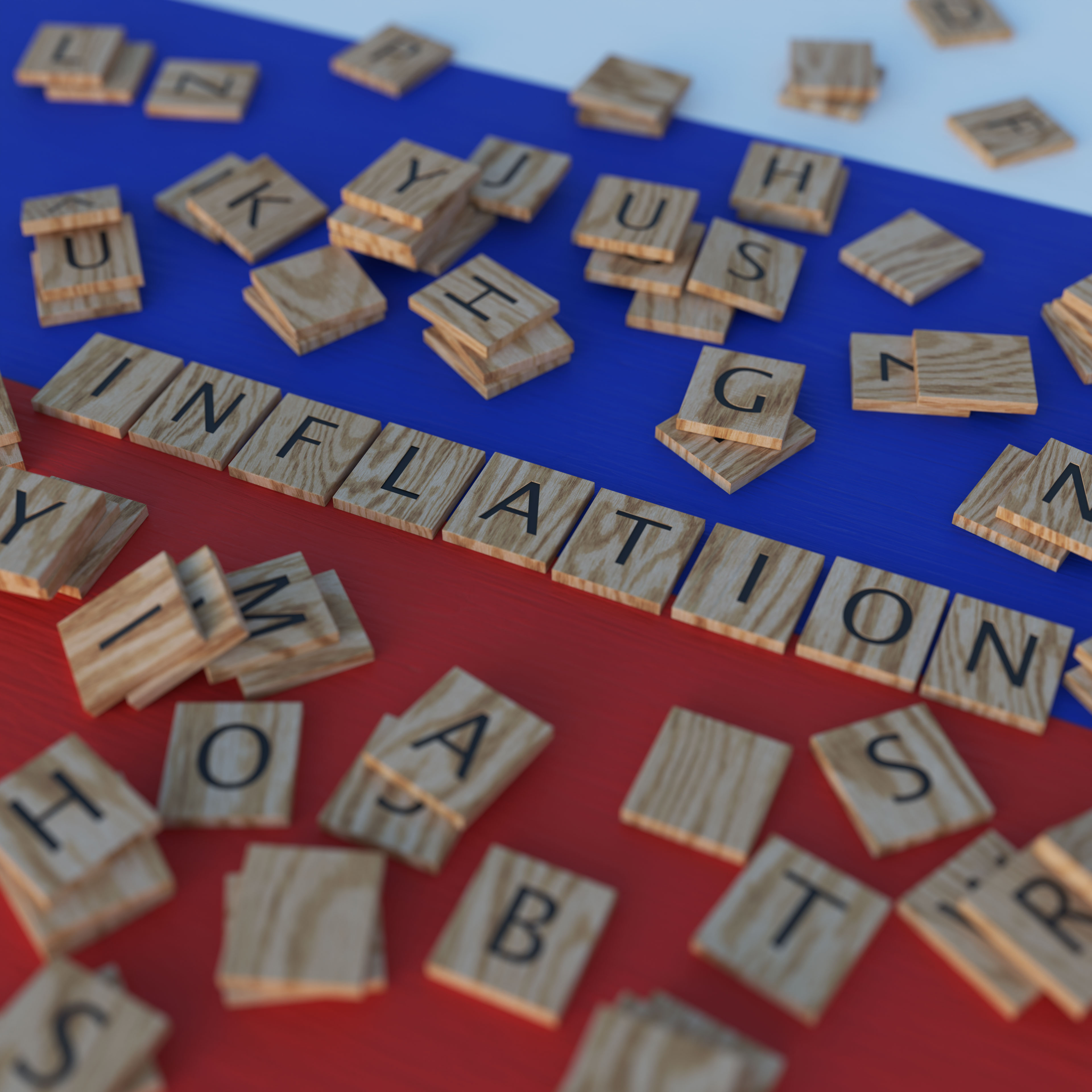 Inflation In Russia With Scrabble Letters