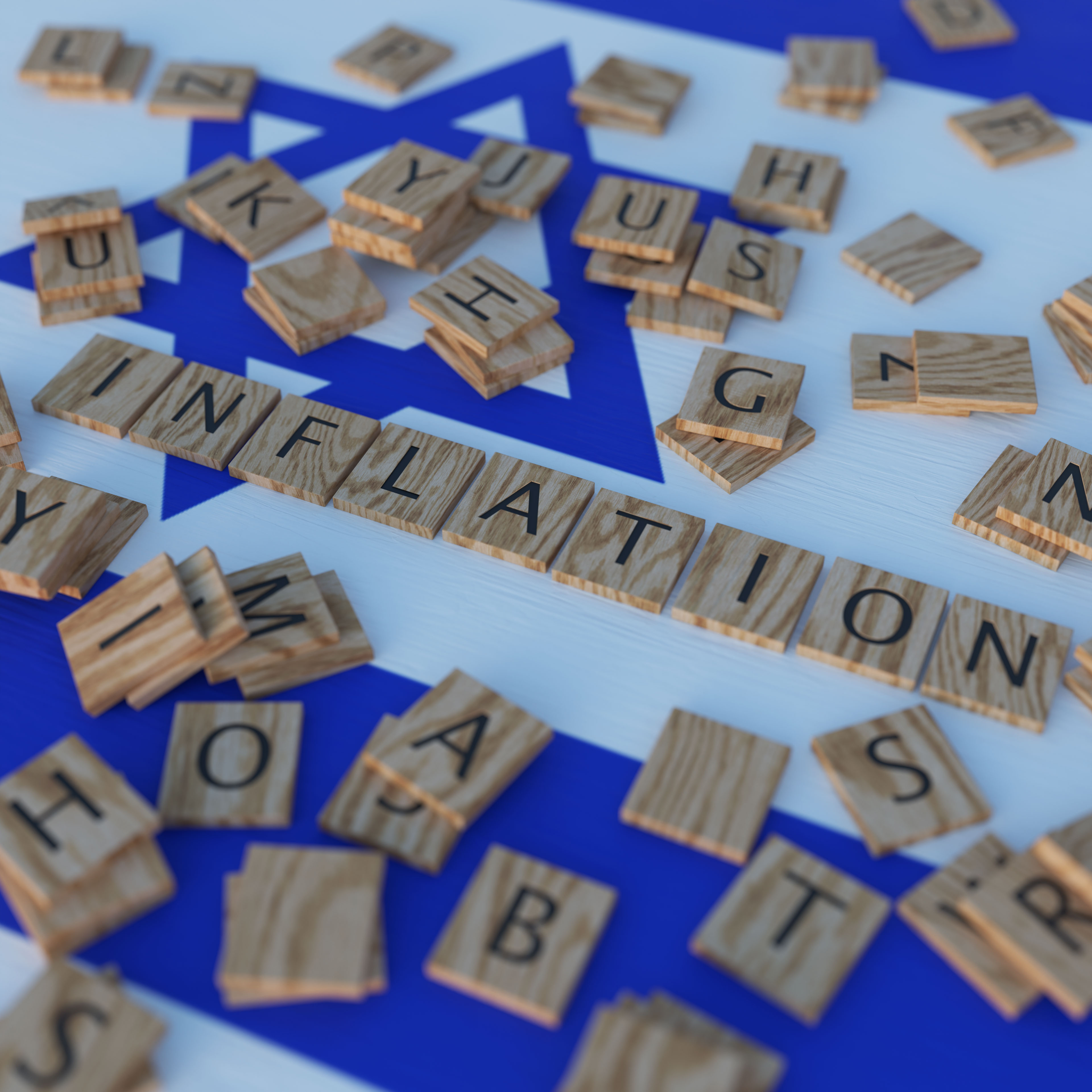 Inflation In Israel With Scrabble Letters