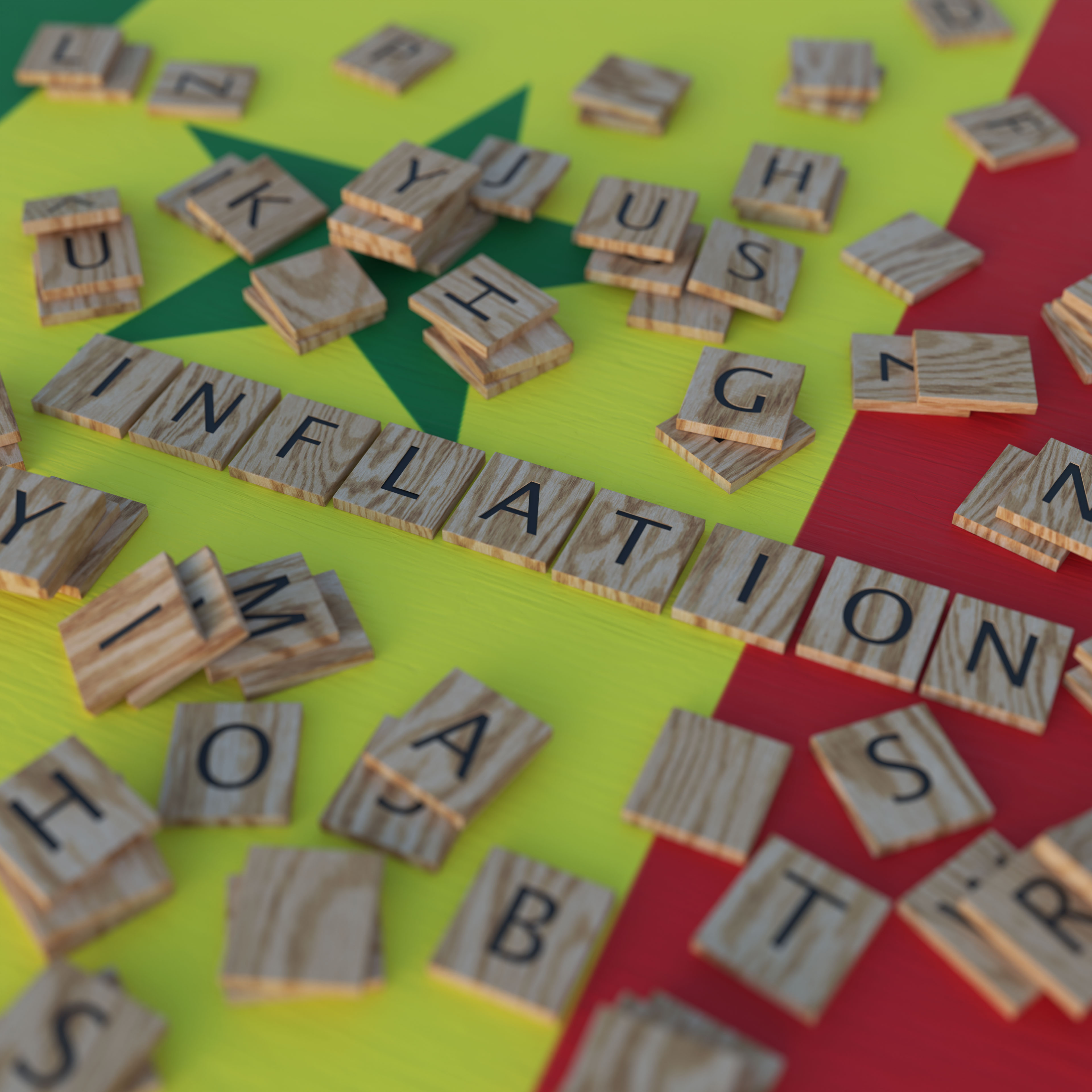 Inflation In Senegal With Scrabble Letters