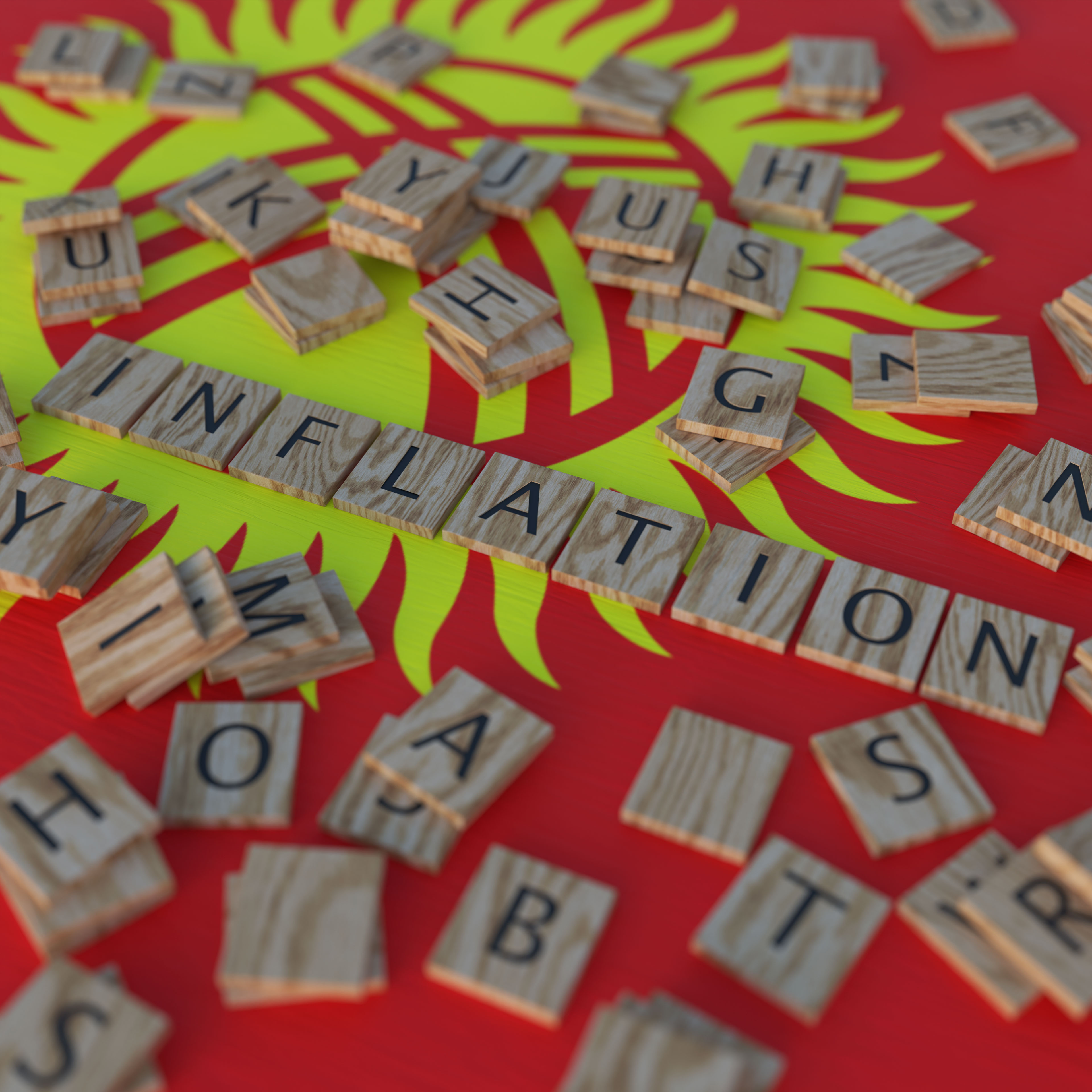 Inflation In Kyrgyzstan With Scrabble Letters