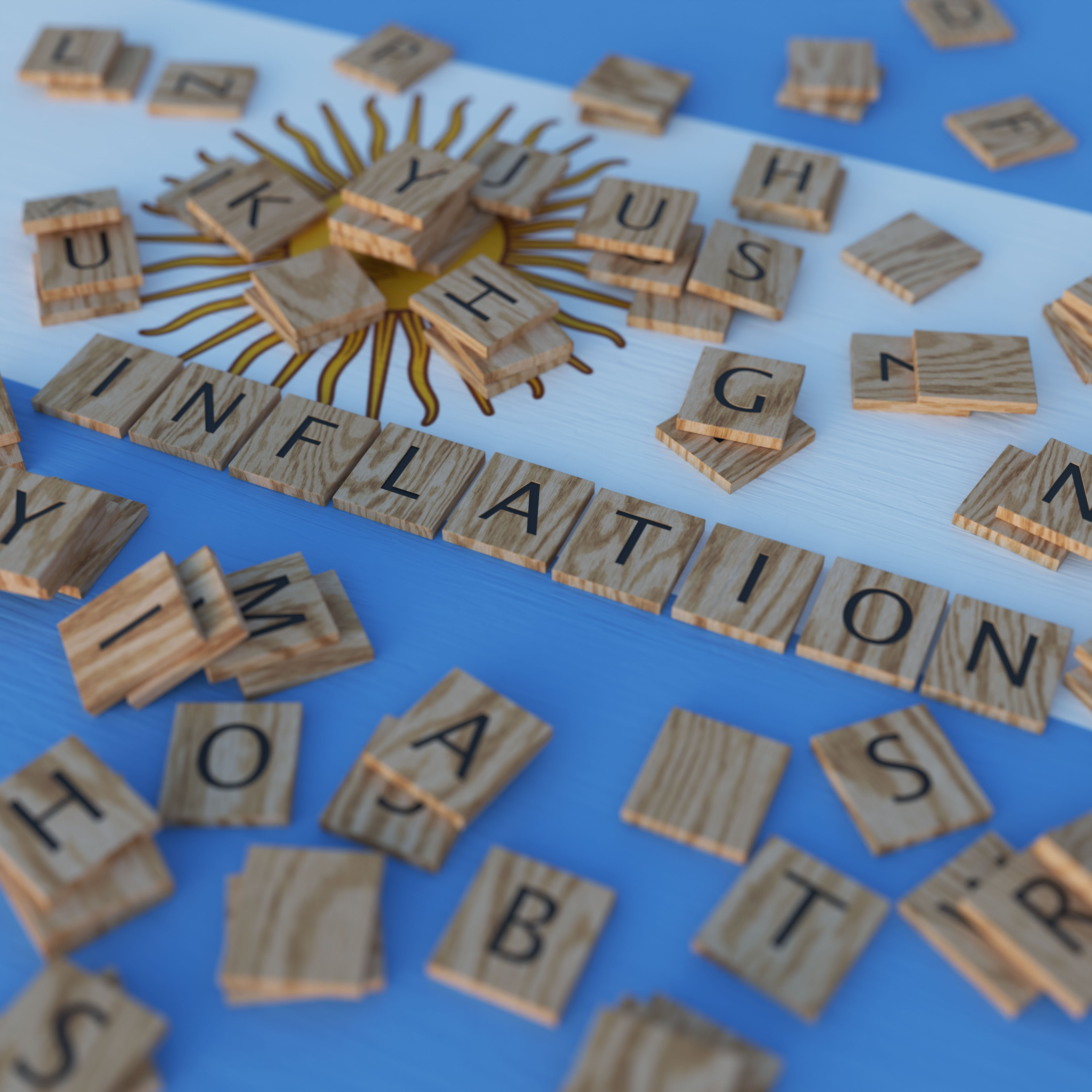 Inflation In Argentina With Scrabble Letters
