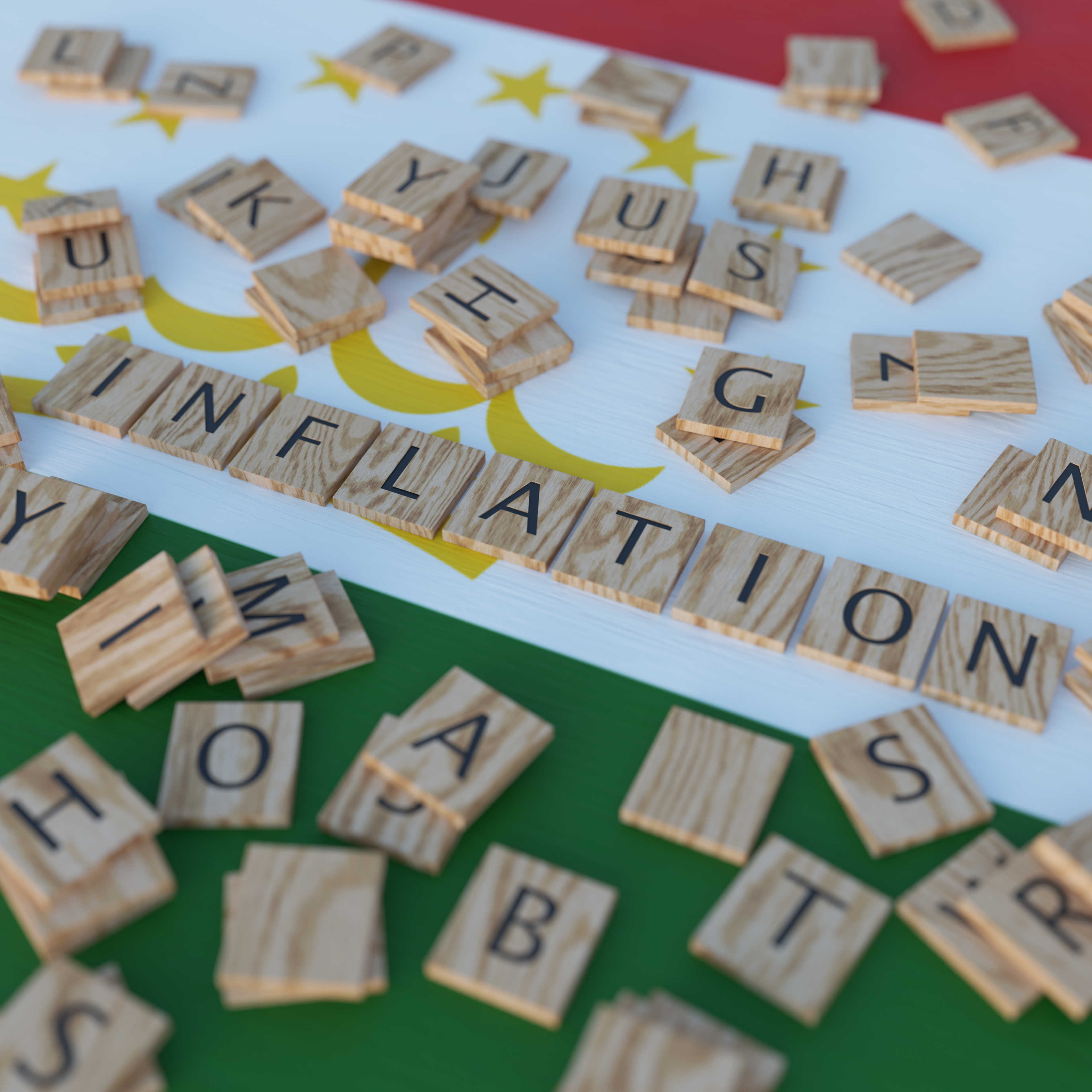 Inflation in Tajikistan Represented with Scrabble Letters