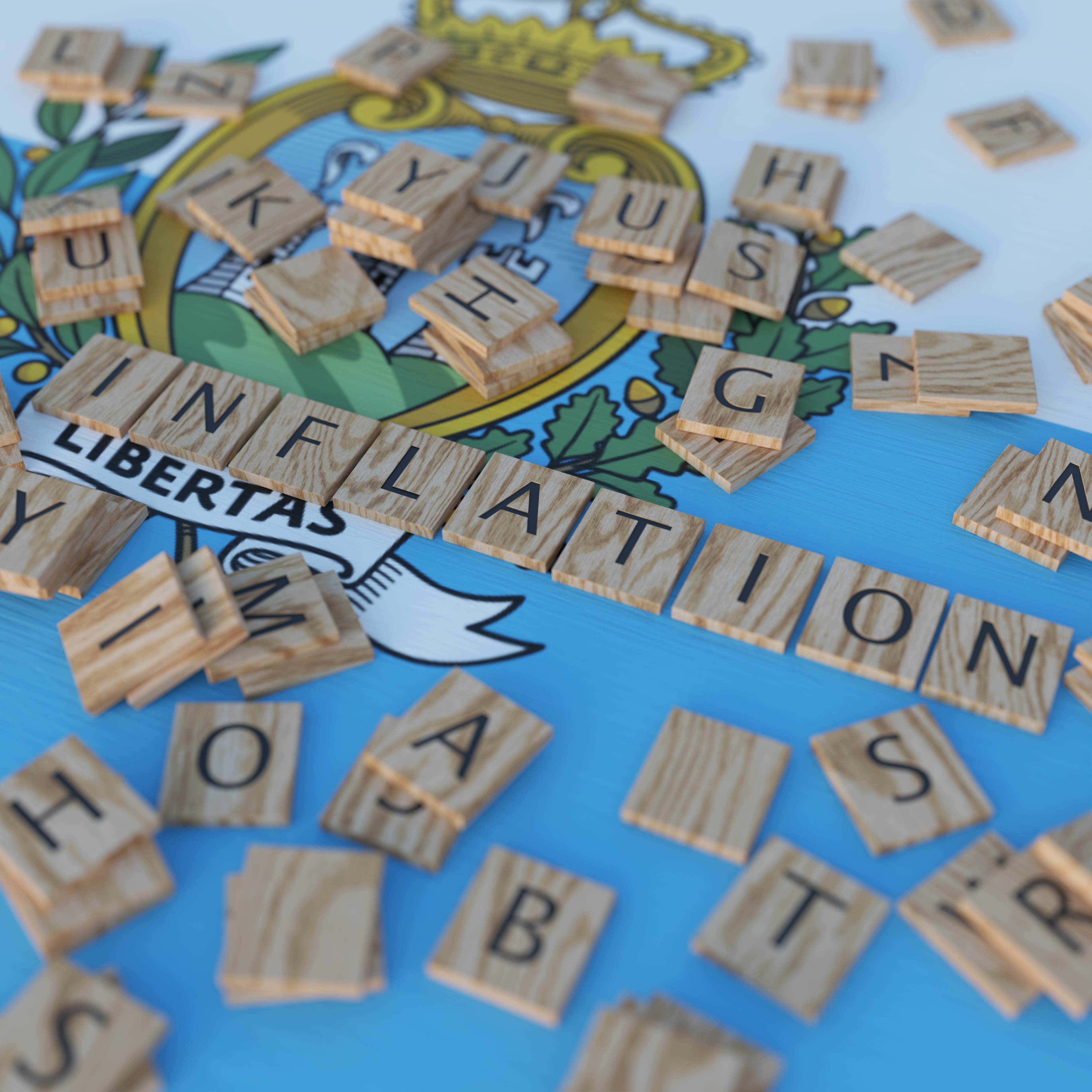 Inflation in San Marino Represented with Scrabble Letters