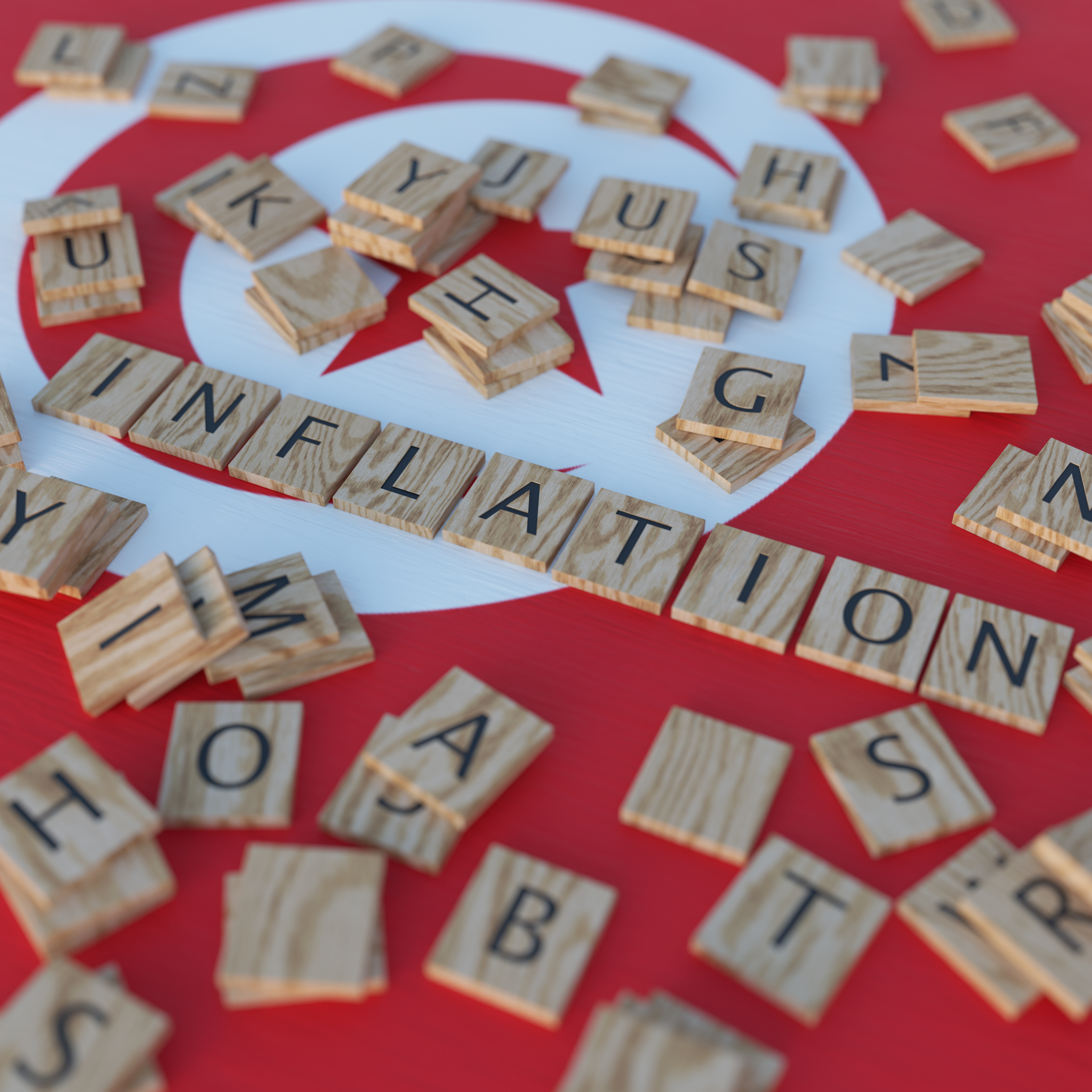 Inflation in Tunisia Represented with Scrabble Letters