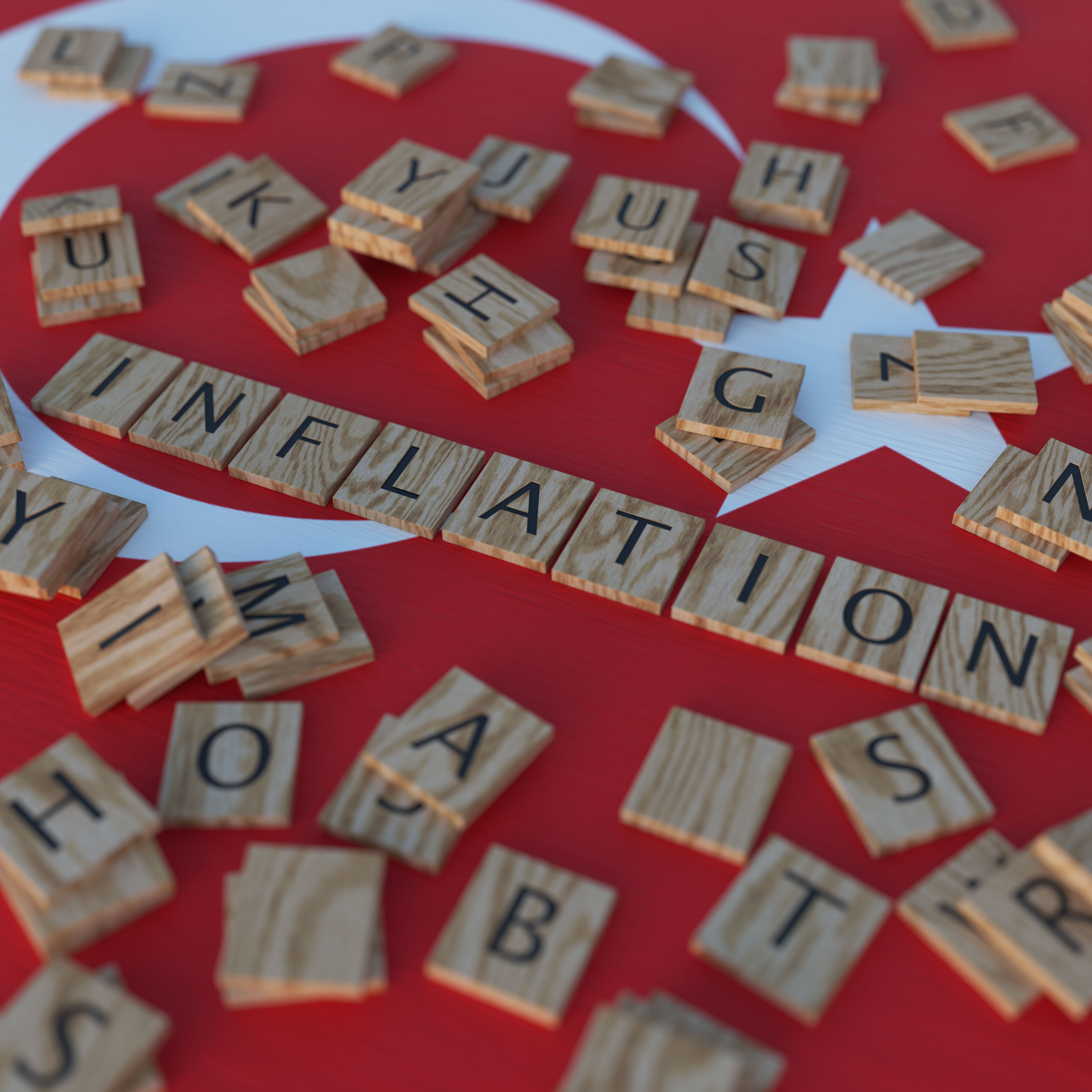 Inflation In Turkey With Scrabble Letters