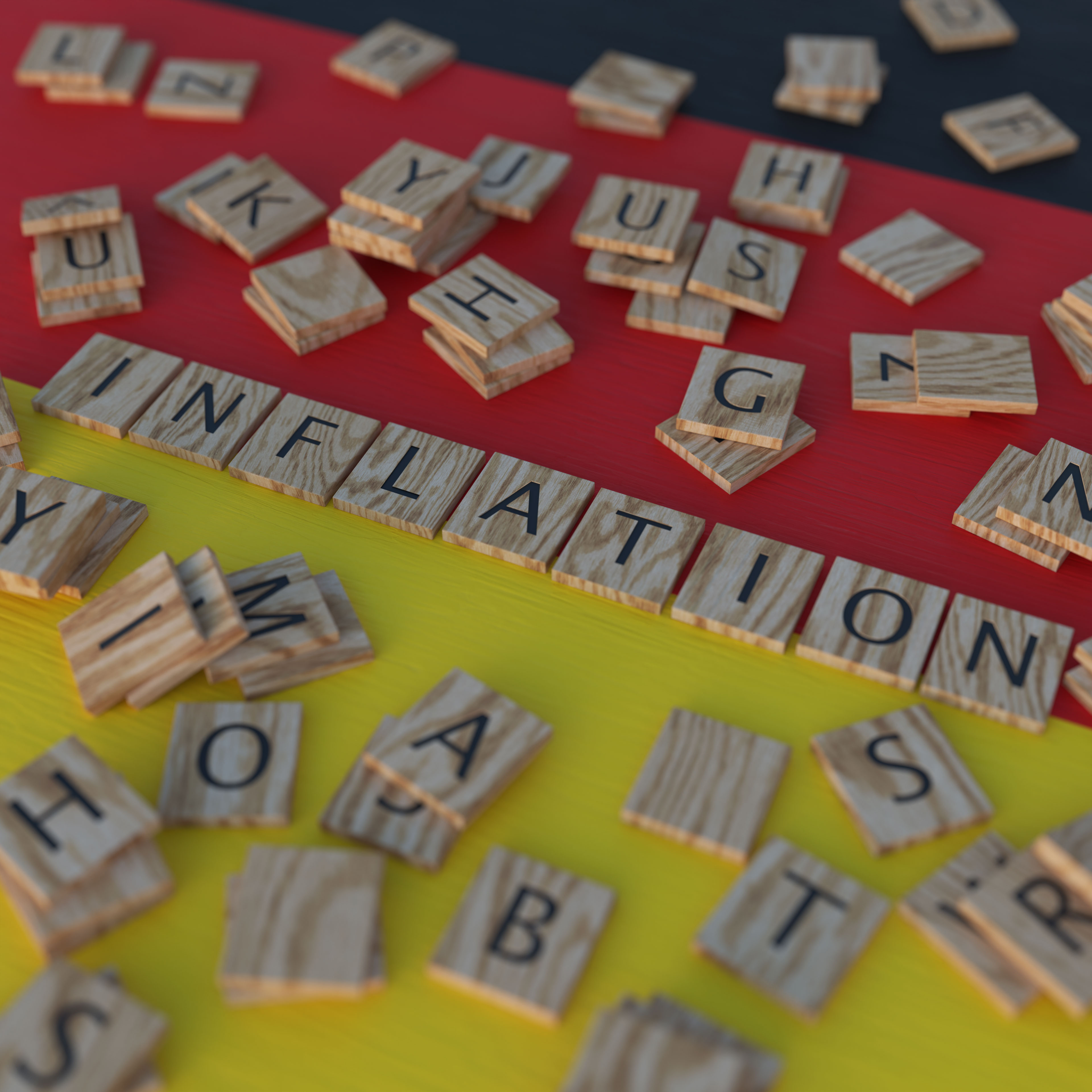 Inflation In Germany With Scrabble Letters