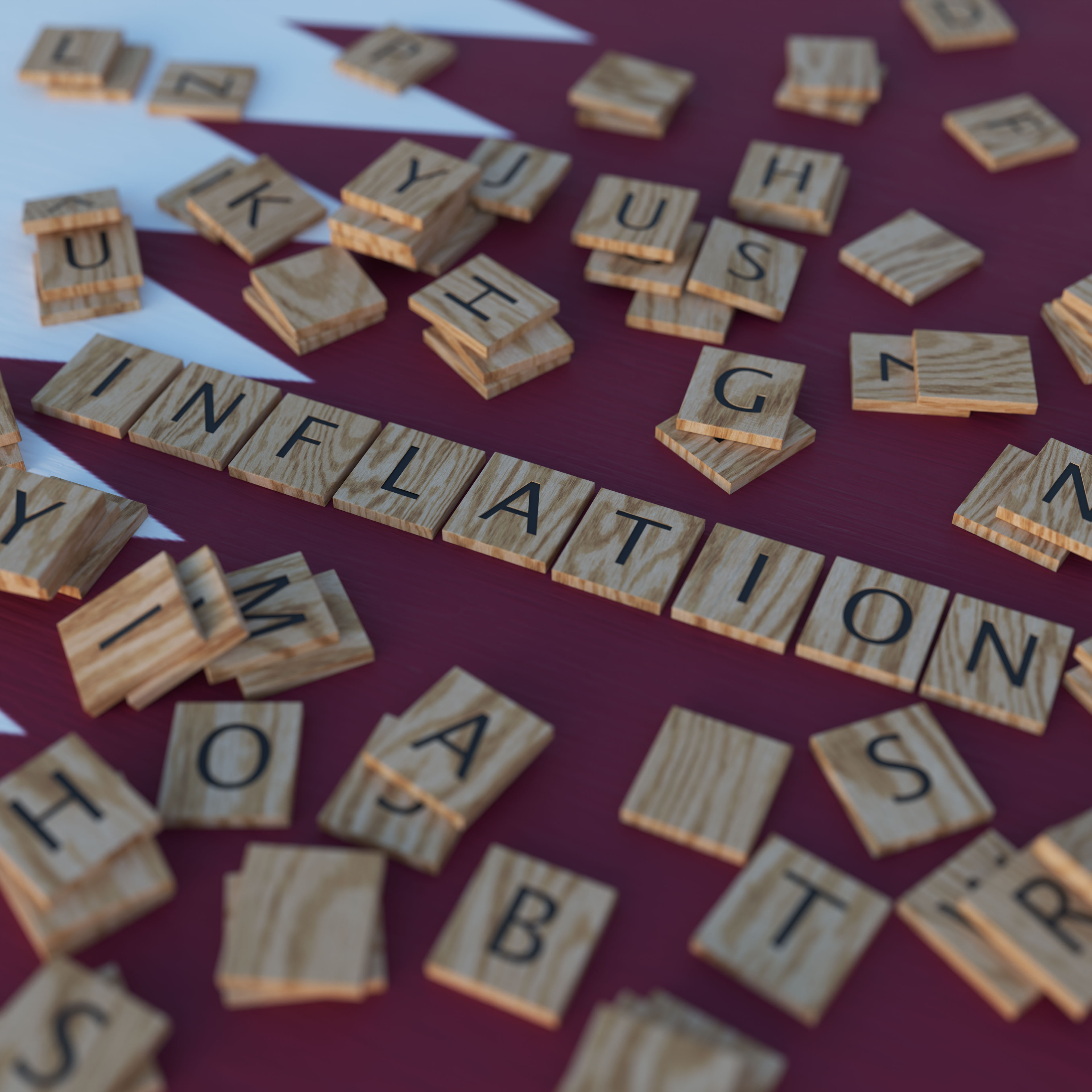Inflation In Qatar With Scrabble Letters