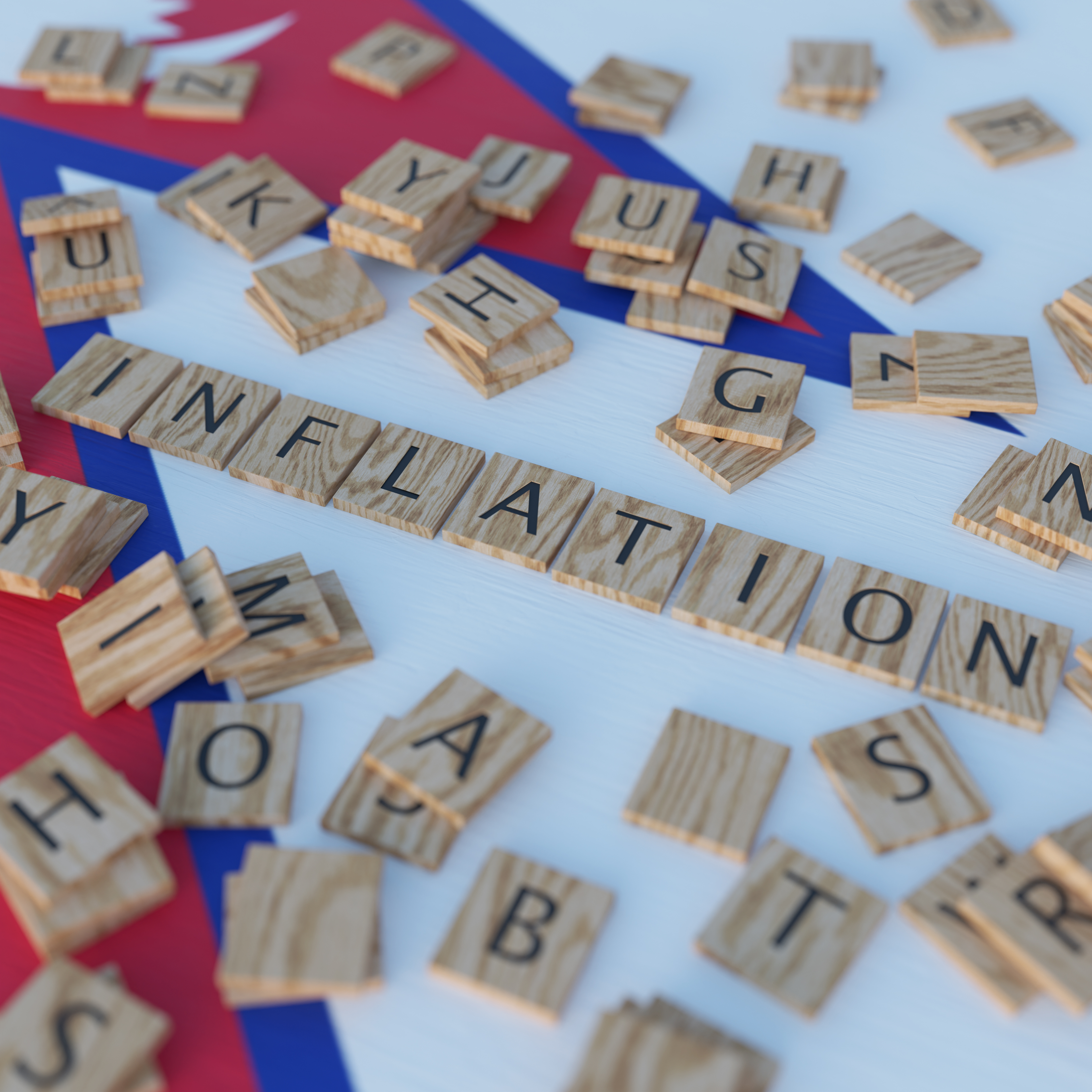 Inflation in Nepal Represented with Scrabble Letters