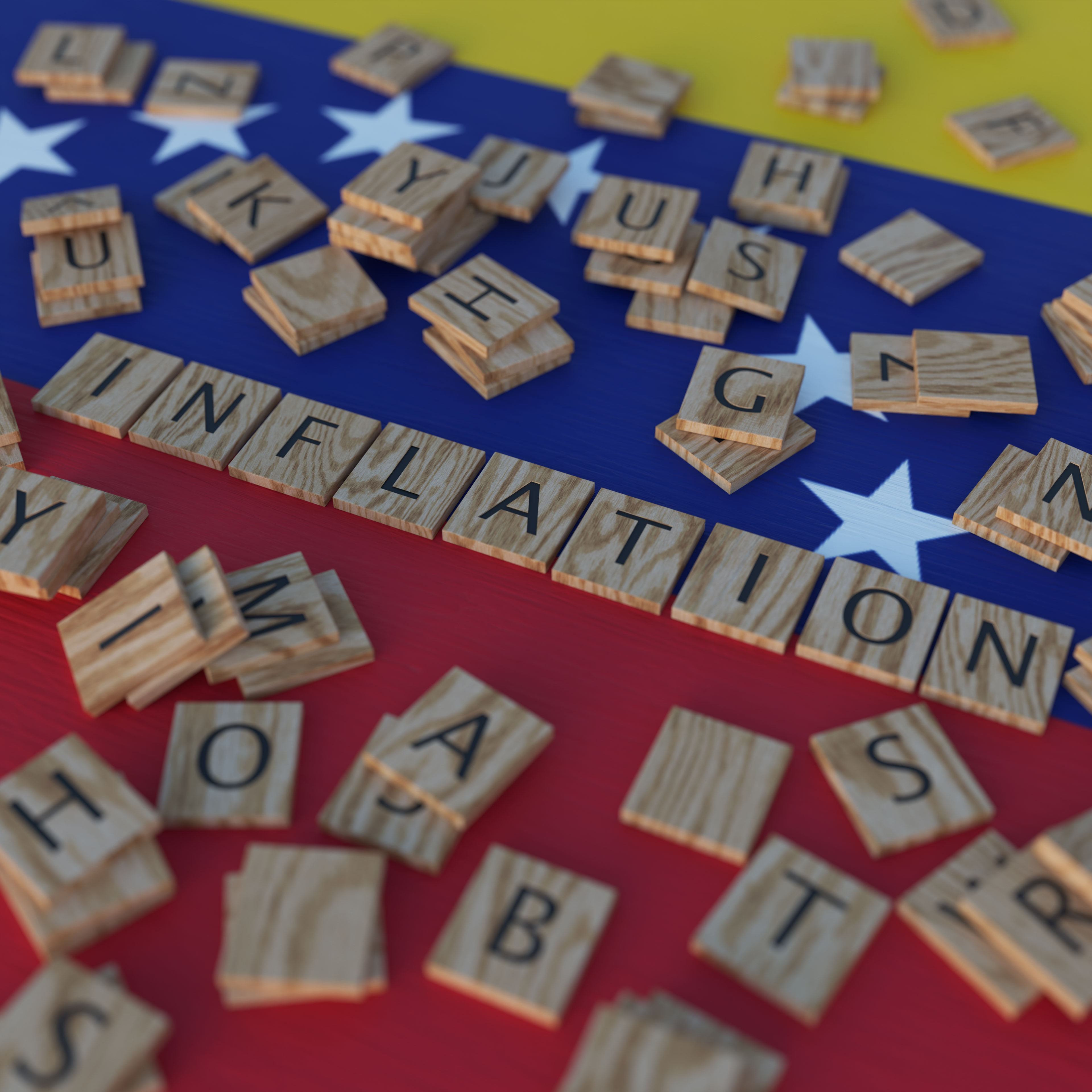 Inflation In Venezuela With Scrabble Letters