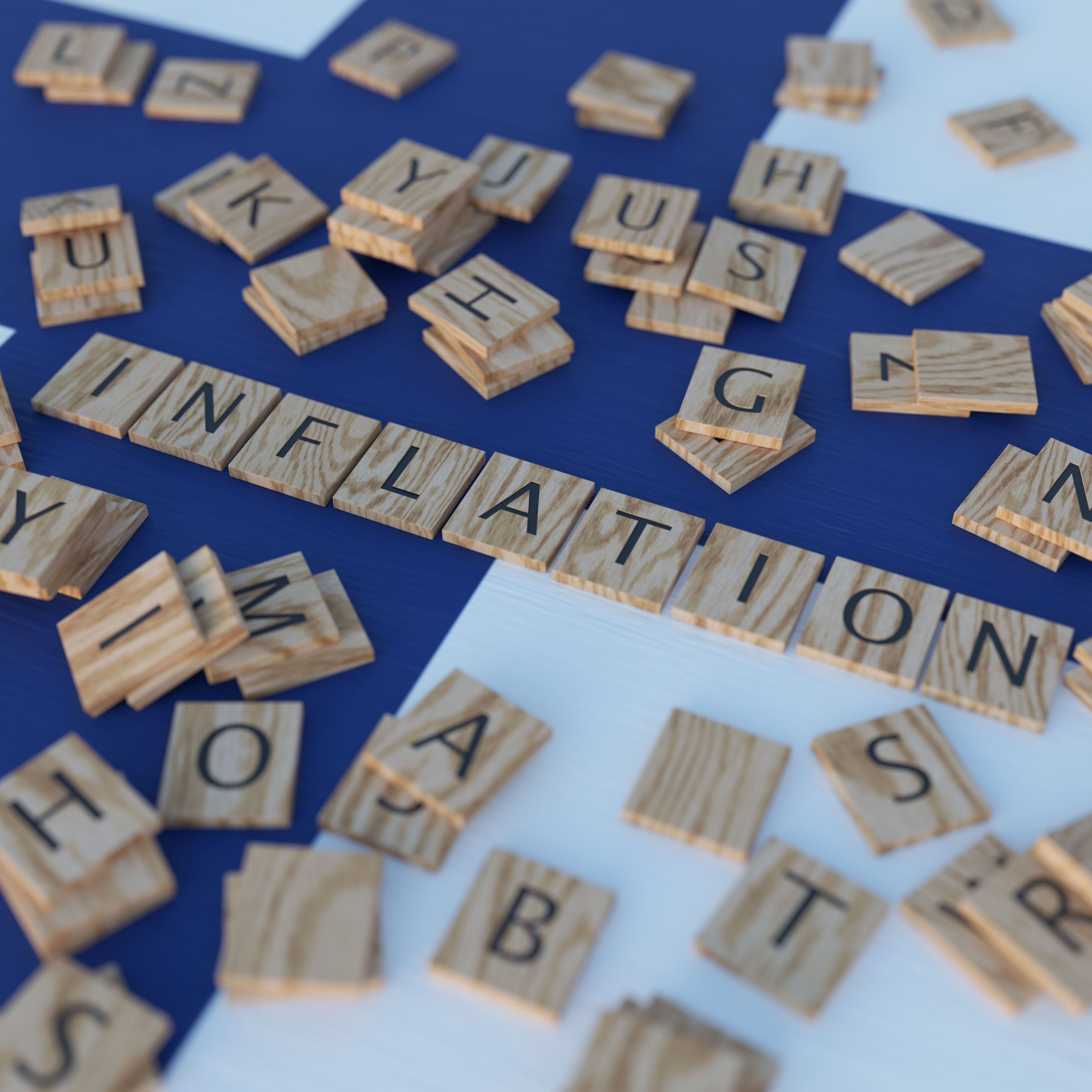 Inflation in Finland Represented with Scrabble Letters