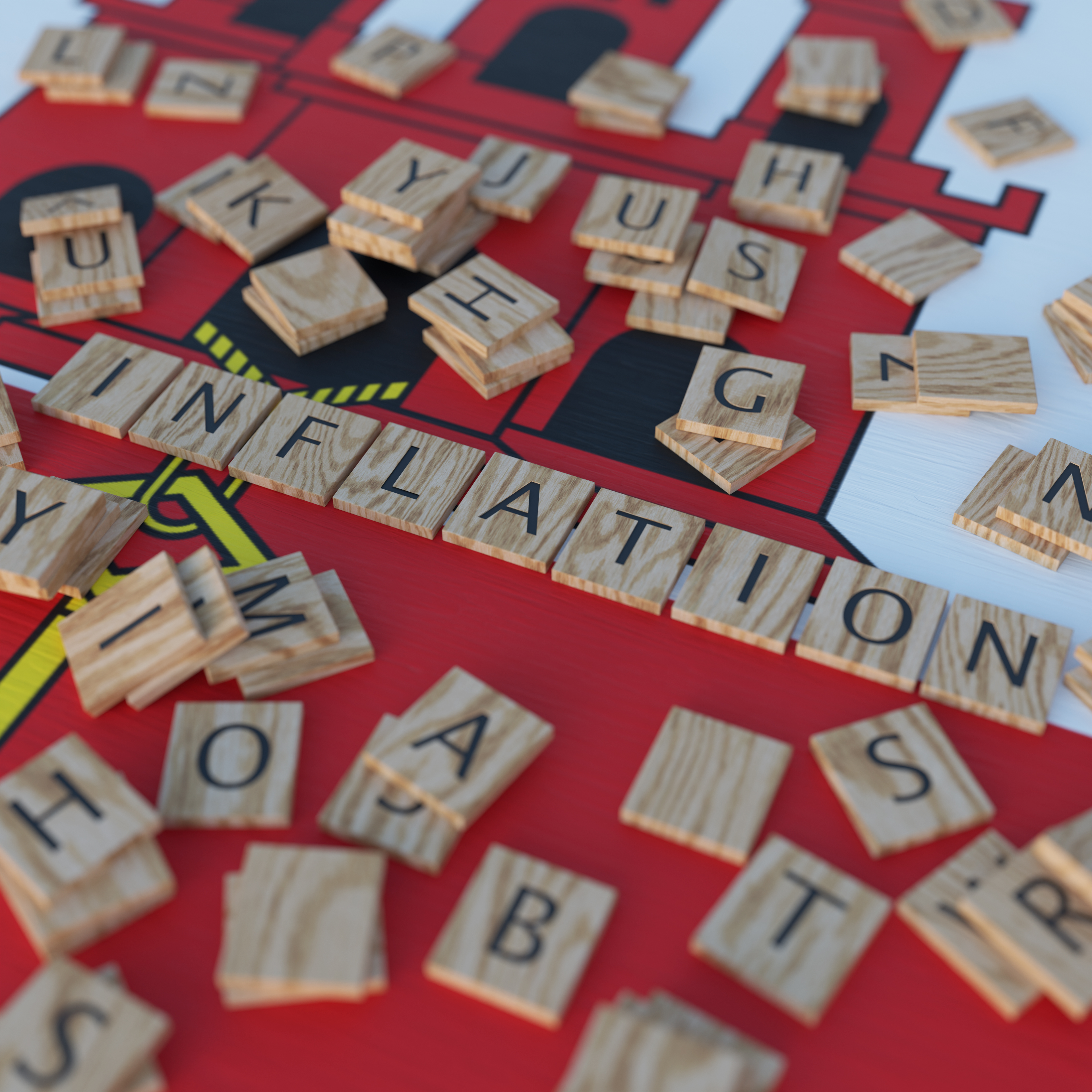 Inflation in Gibraltar Represented with Scrabble Letters