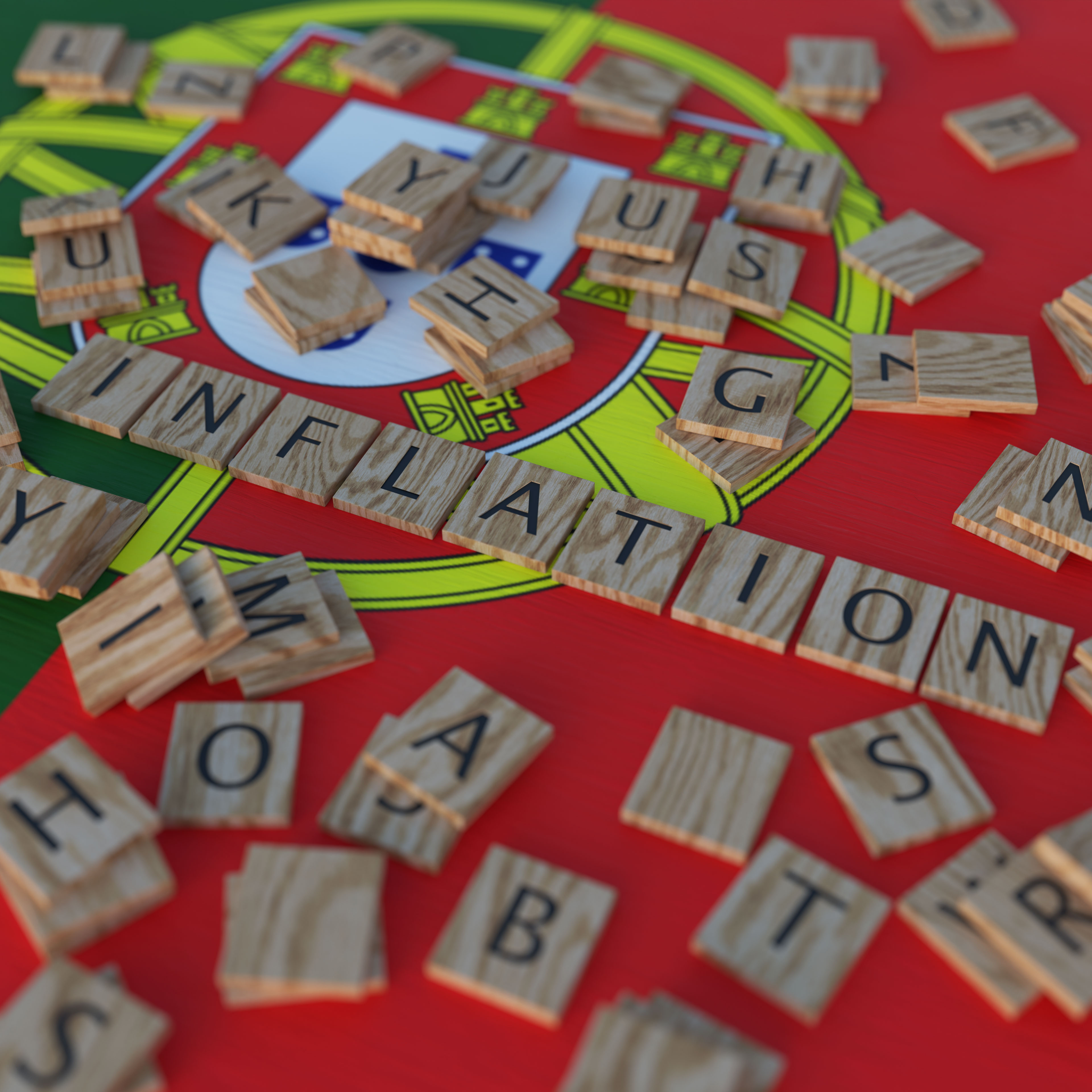 Inflation In Portugal With Scrabble Letters