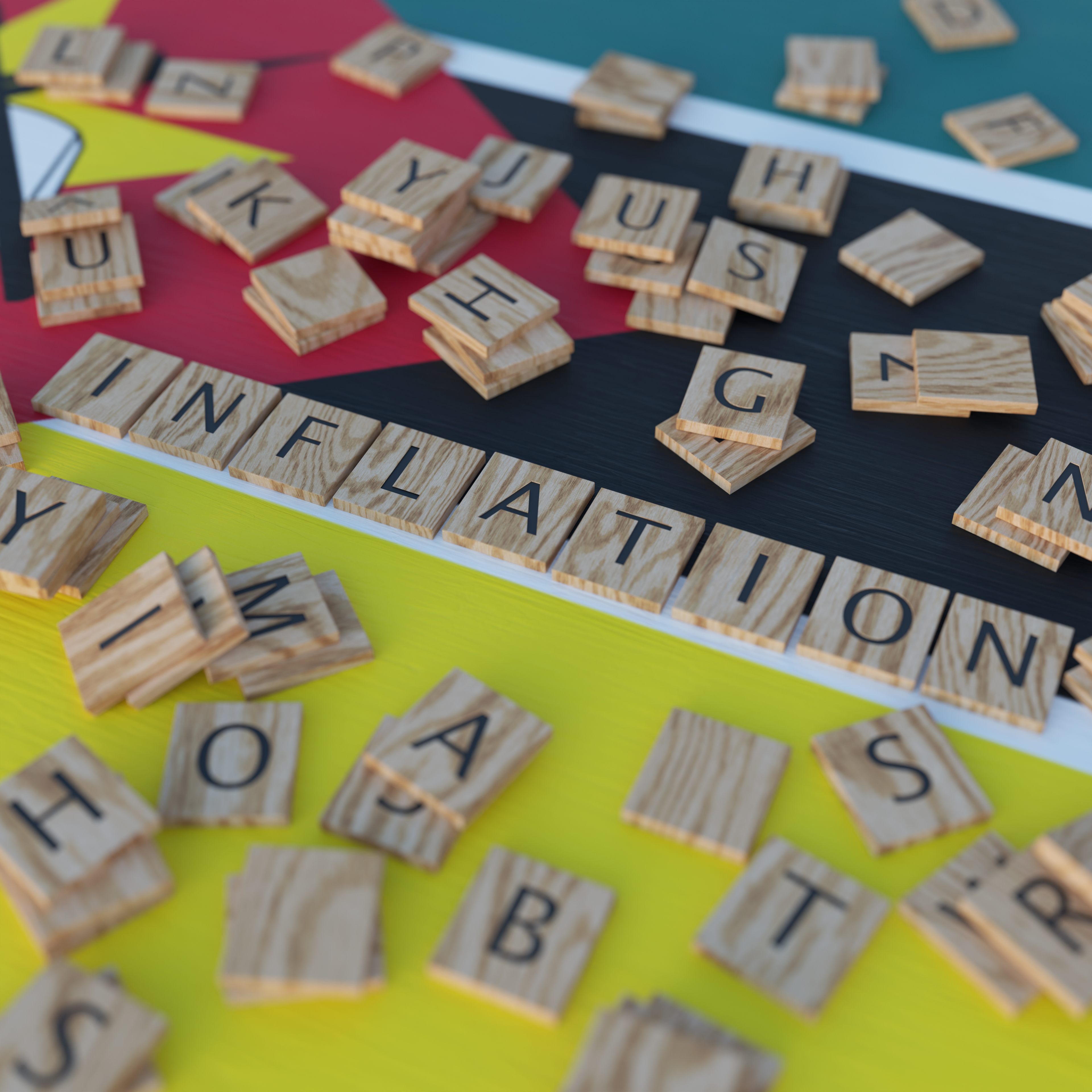 Inflation in Mozambique Represented with Scrabble Letters