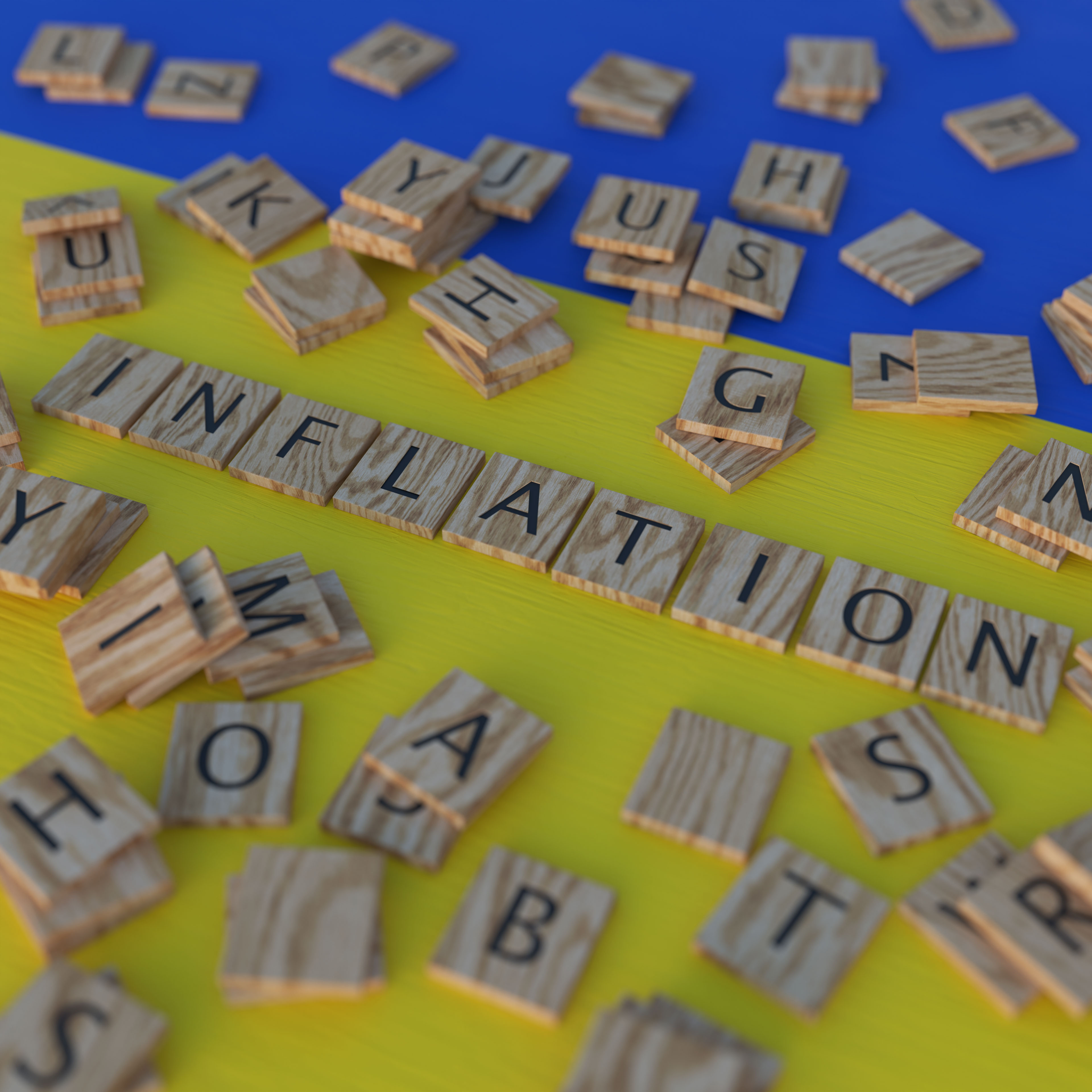 Inflation In Ukraine With Scrabble Letters
