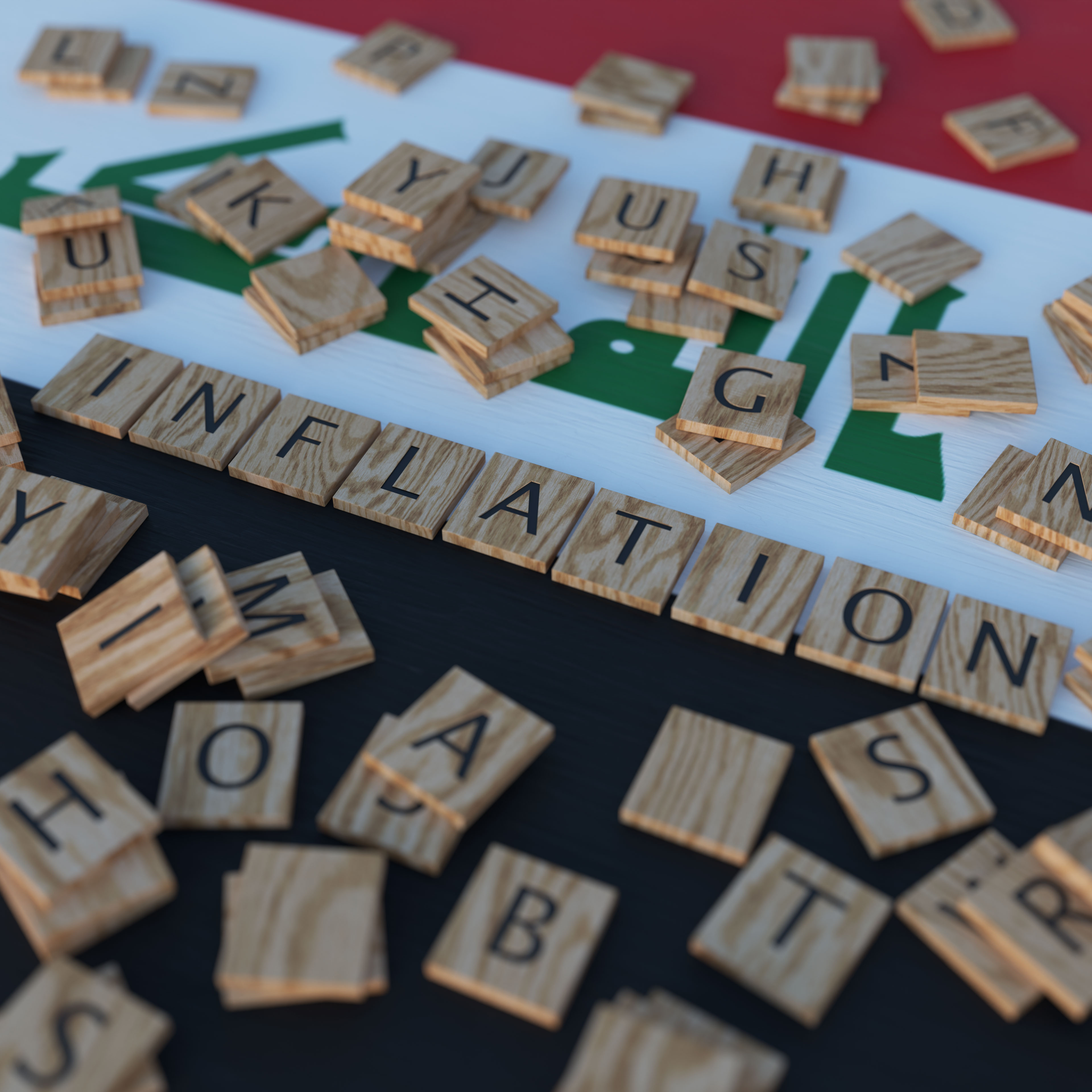 Inflation In Iraq With Scrabble Letters