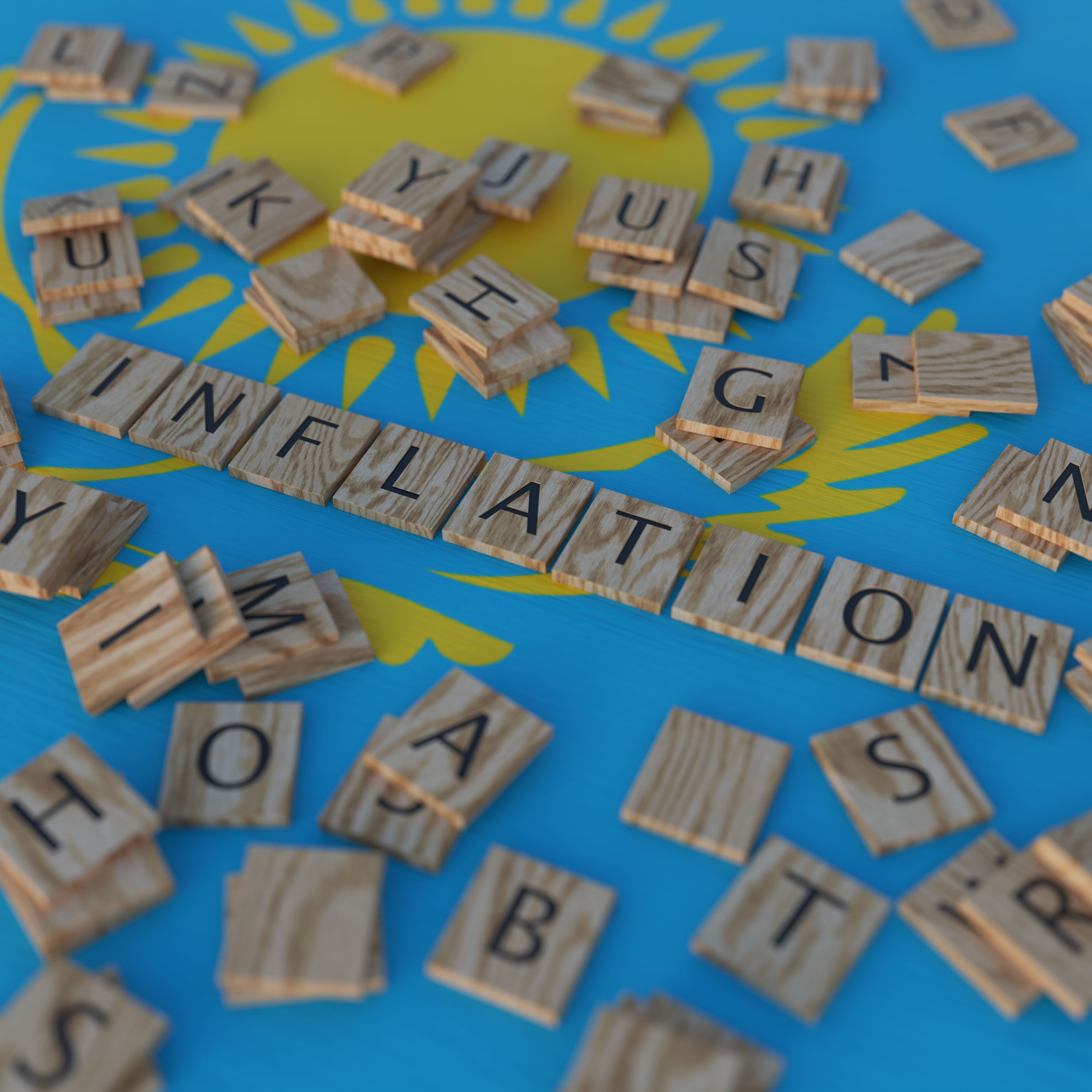 Inflation In Kazakhstan With Scrabble Letters