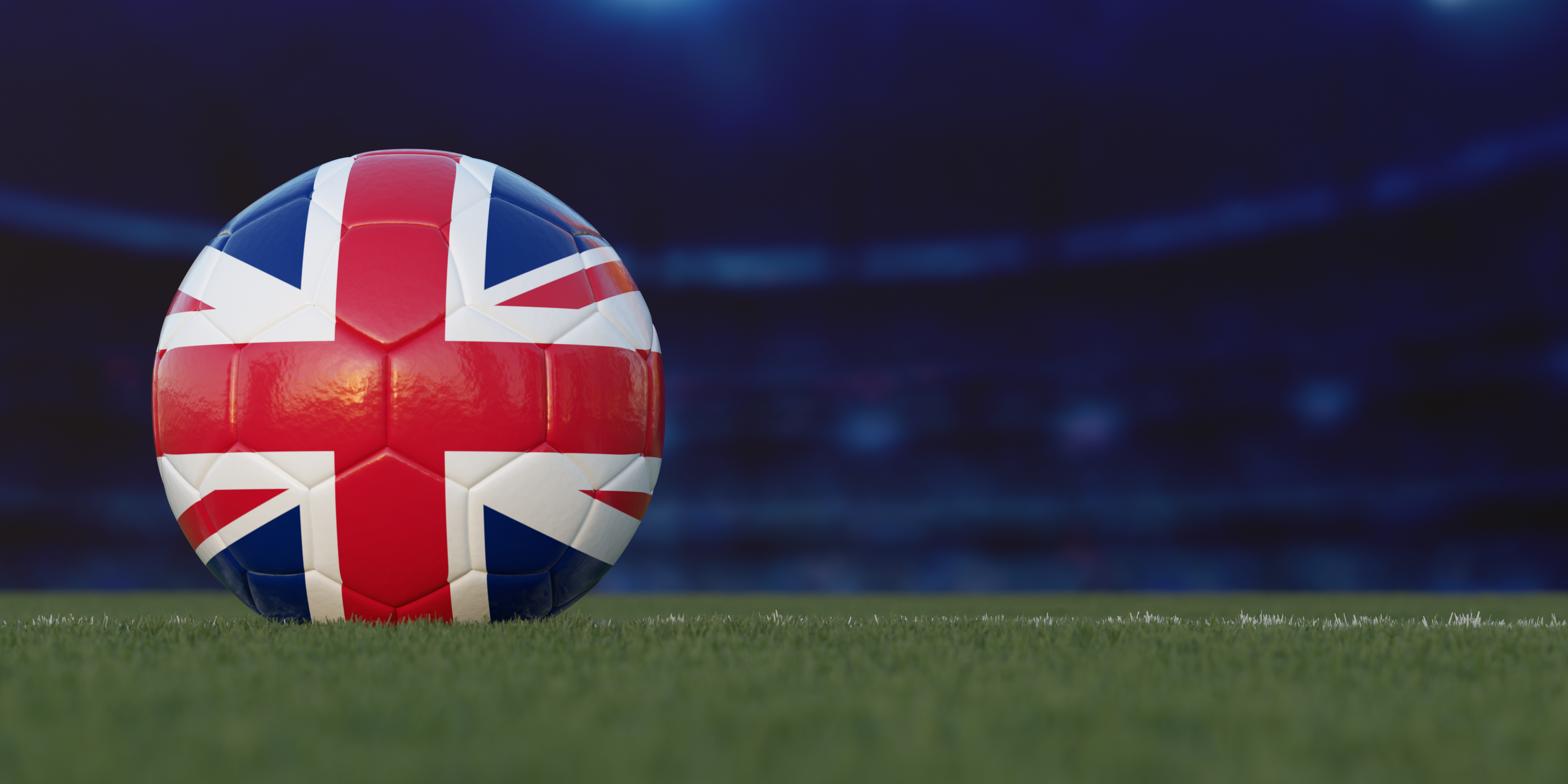United Kingdom Flag Design on a Football