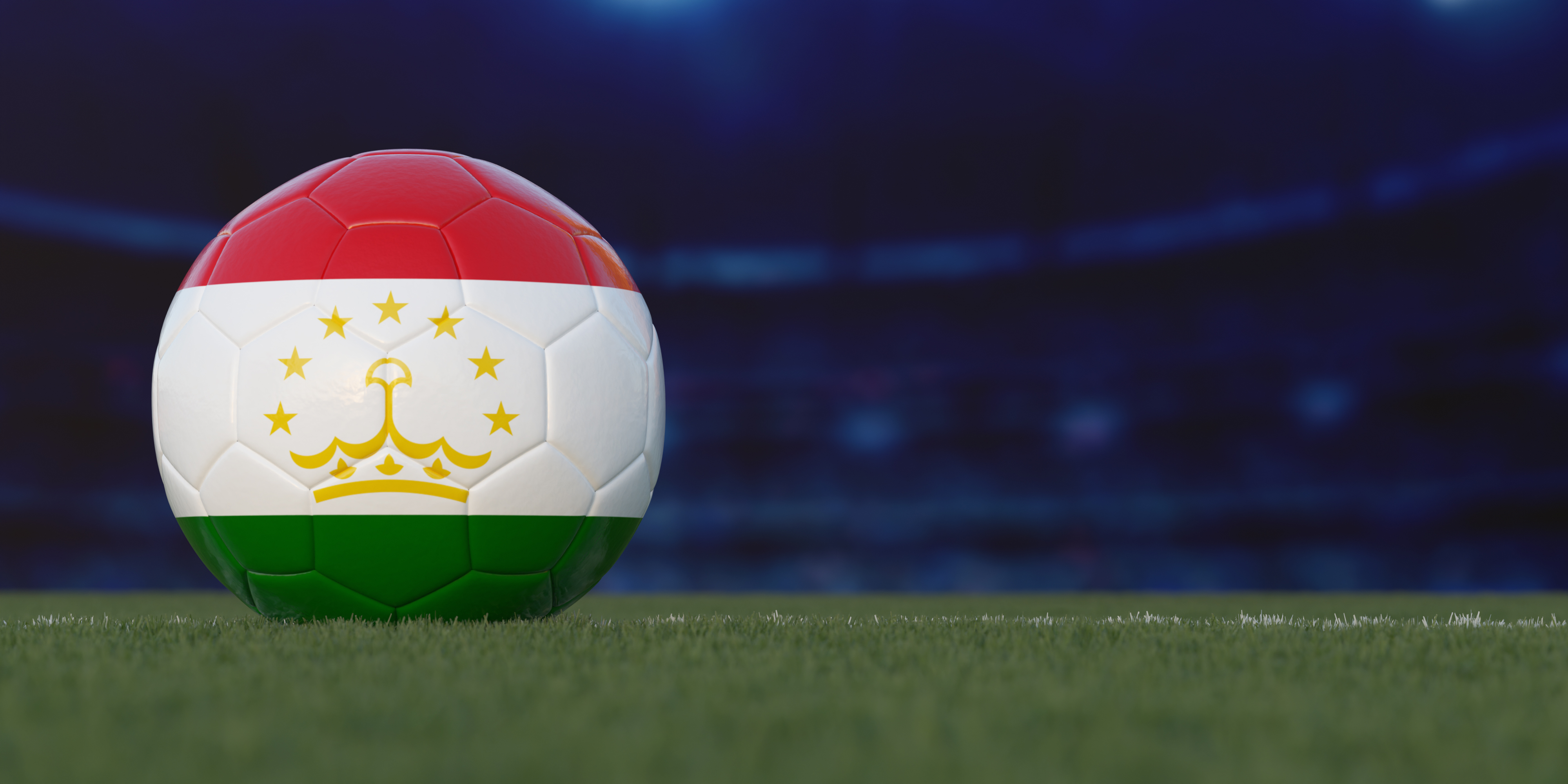 Tajikistan Flag Design on a Football