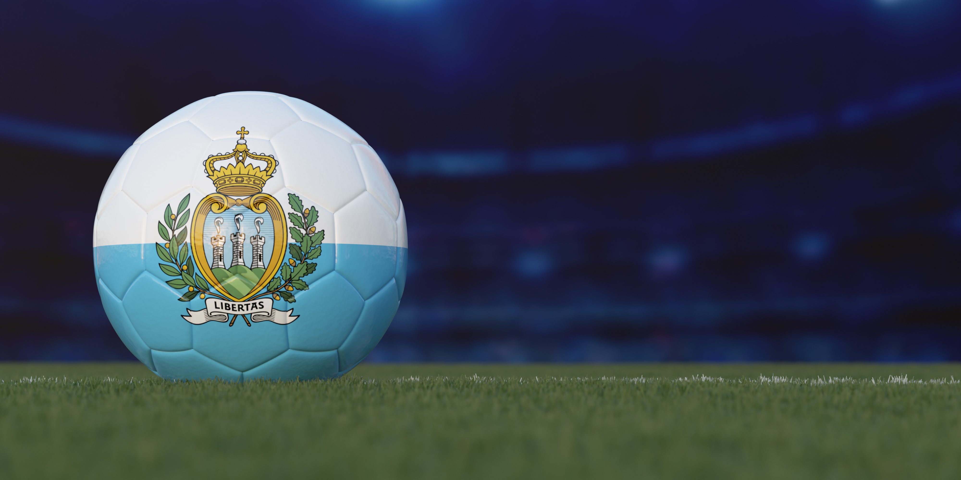 San Marino Flag Design on a Football
