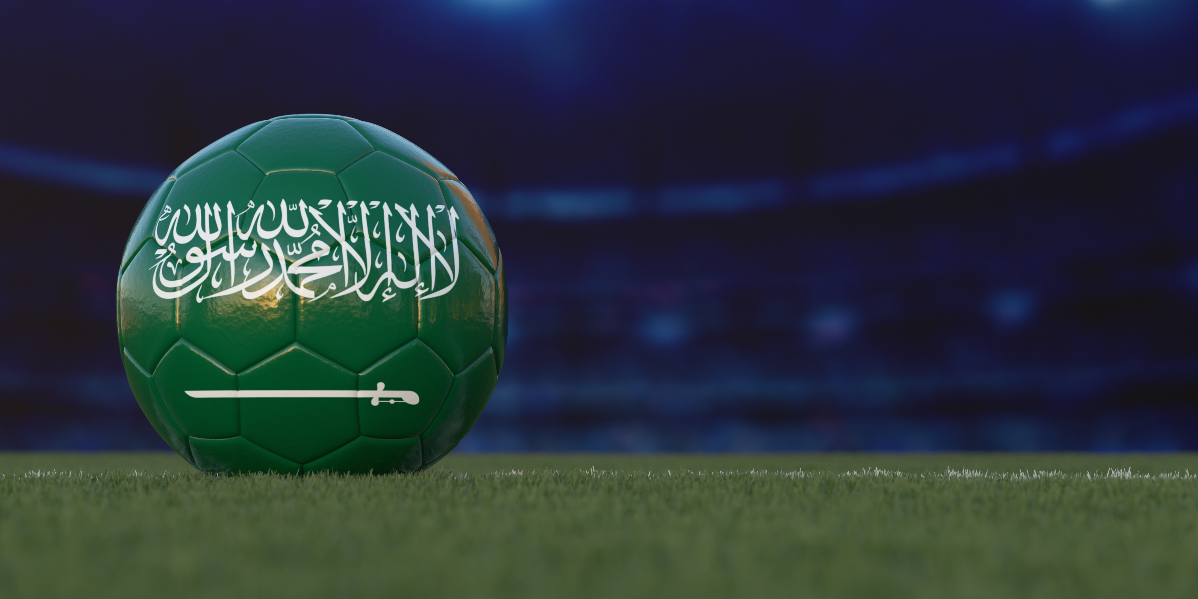 Saudi Arabia Flag Design on a Football