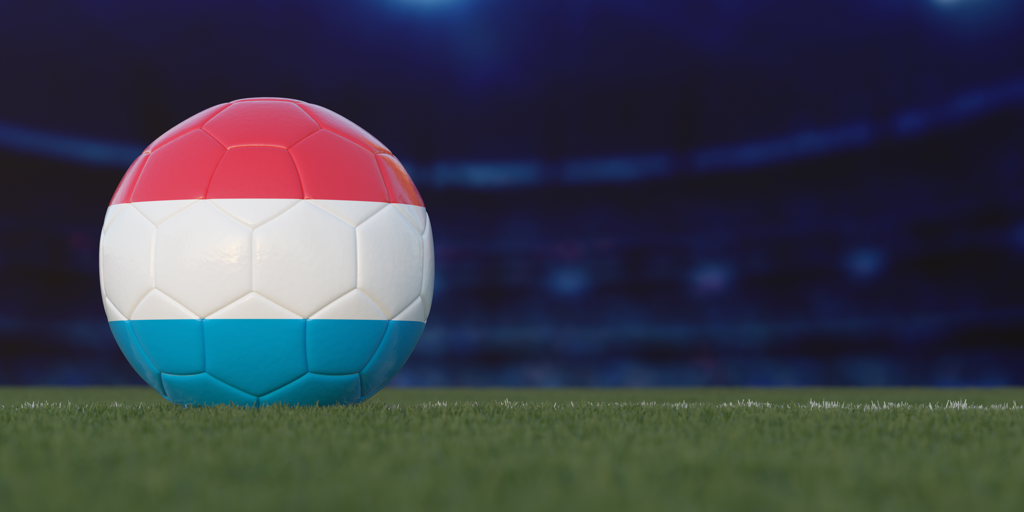 Luxembourg Flag Design on a Football