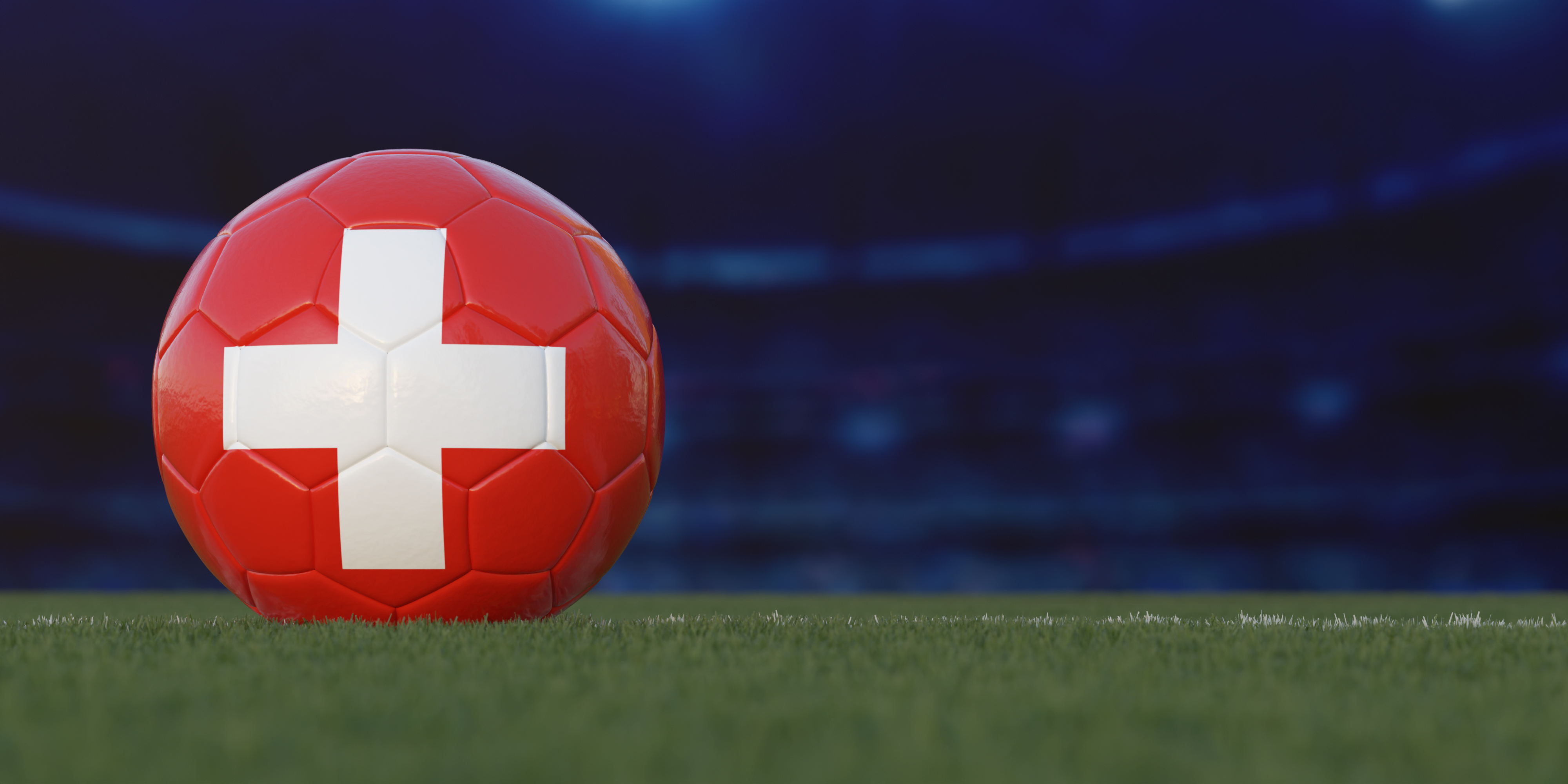 Switzerland Flag Design on a Football