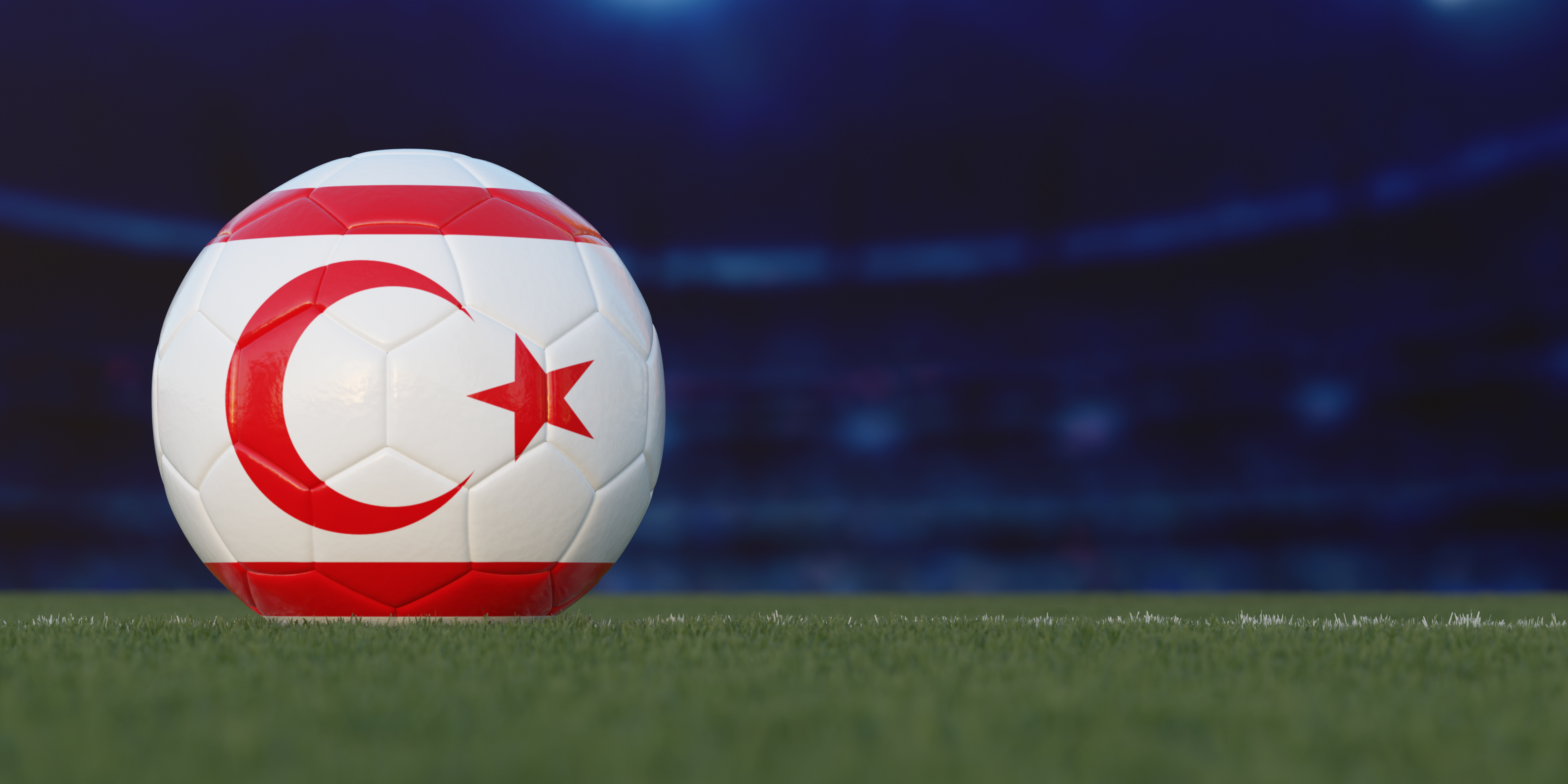 Northern Cyprus Flag Design on a Football