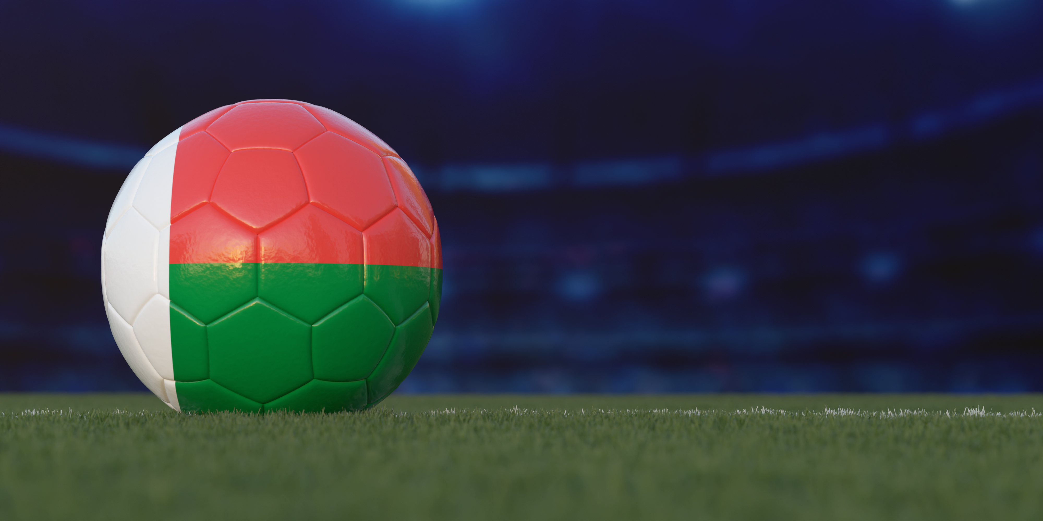 Madagascar Flag Design on a Football