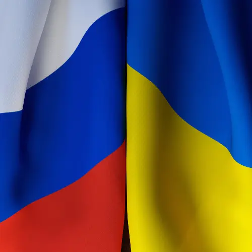 Waving Flags of Russia and Other Countries