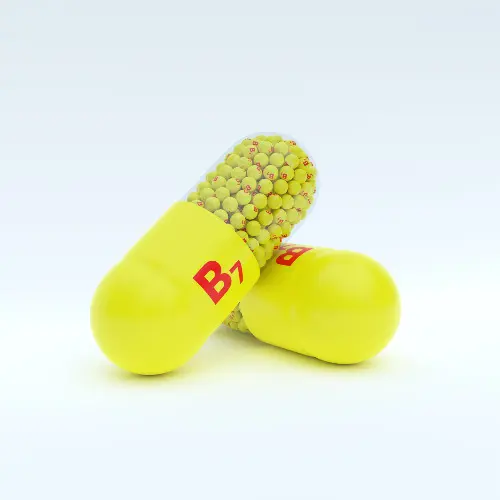Vitamin A to K With Yellow Capsule, Granules and White Background.zip