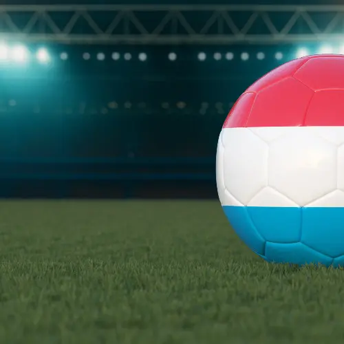 Soccer Ball with Flags of Different Countries